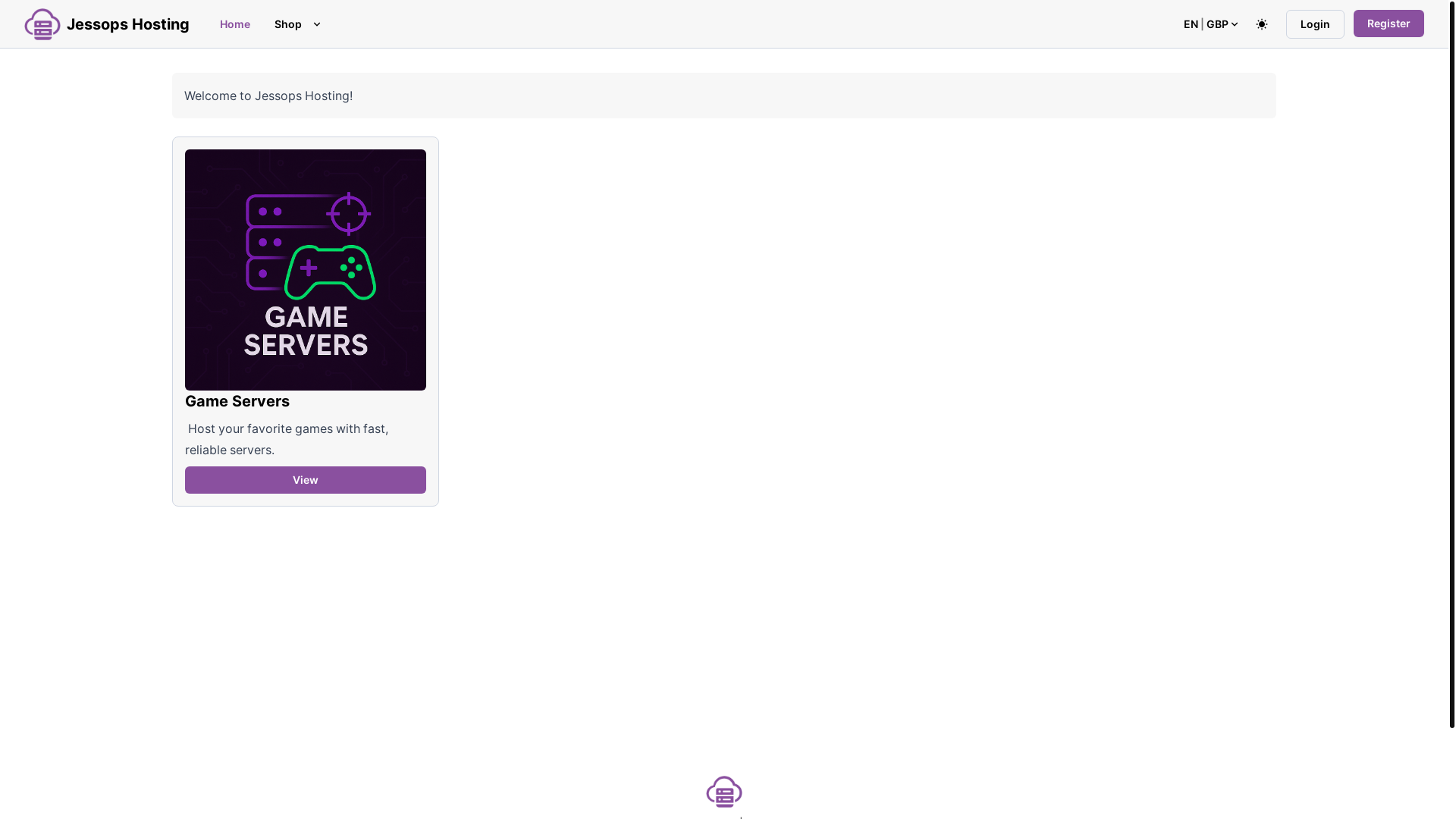 website screenshot of https://jessopshosting.com/