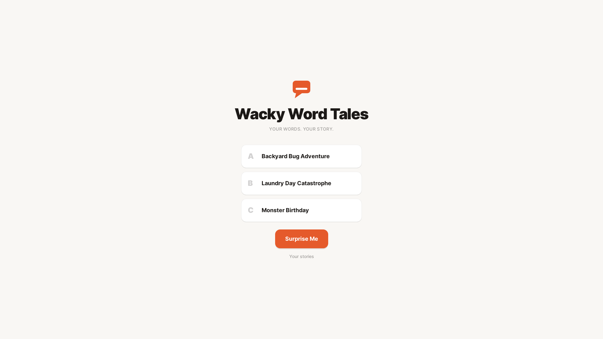 website screenshot of https://wacky-word-tales.pages.dev/