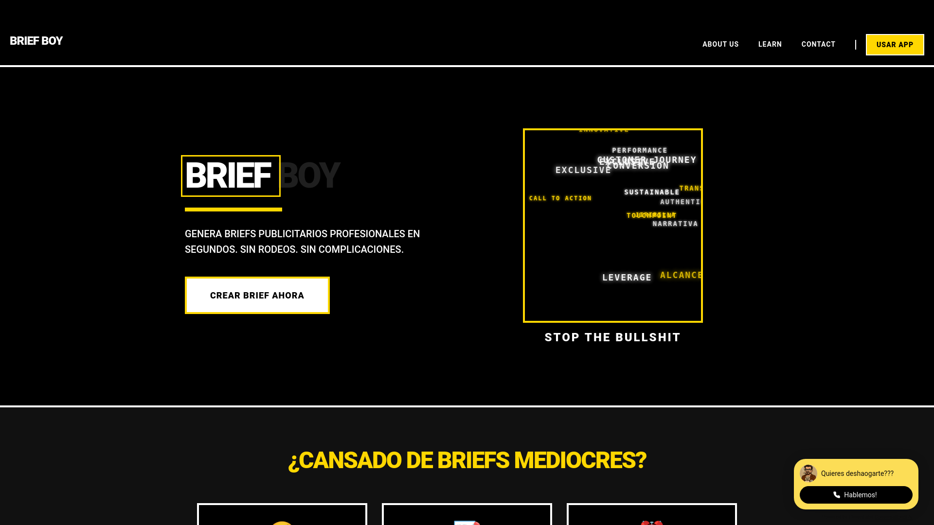 website screenshot of https://brief-boy.com/