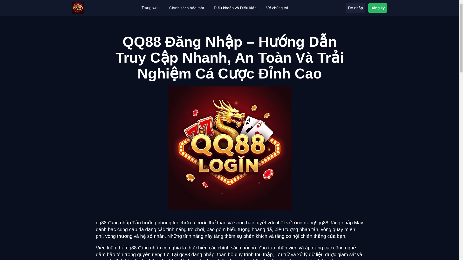 website screenshot of https://qq88dangnhap.cc/