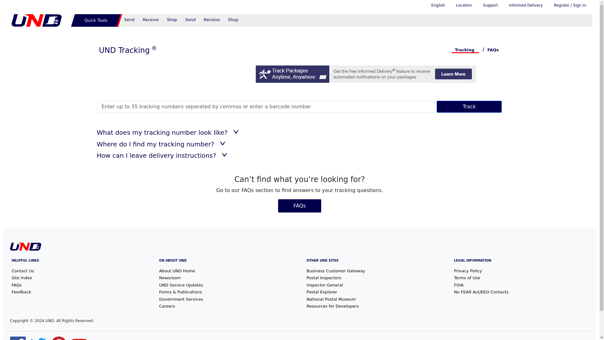 website screenshot of https://unationdelivery.org/