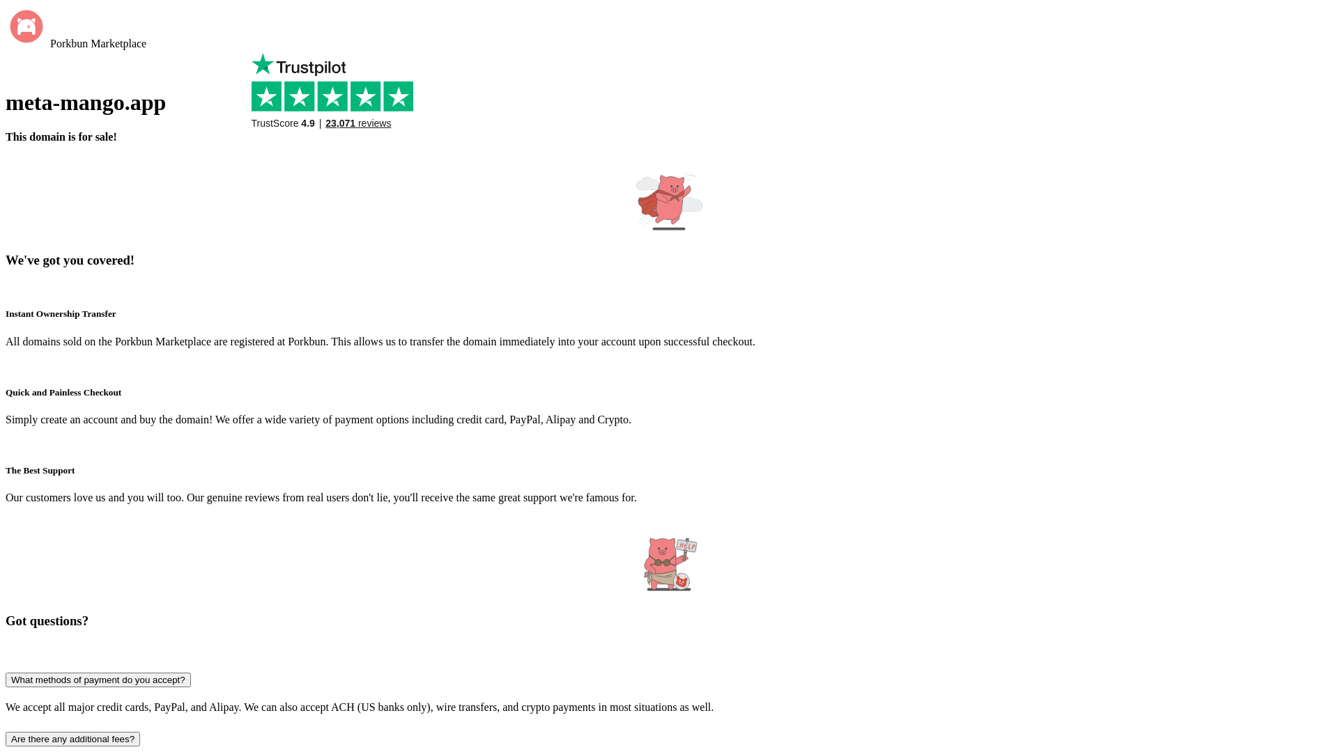 website screenshot of https://meta-mango.app/