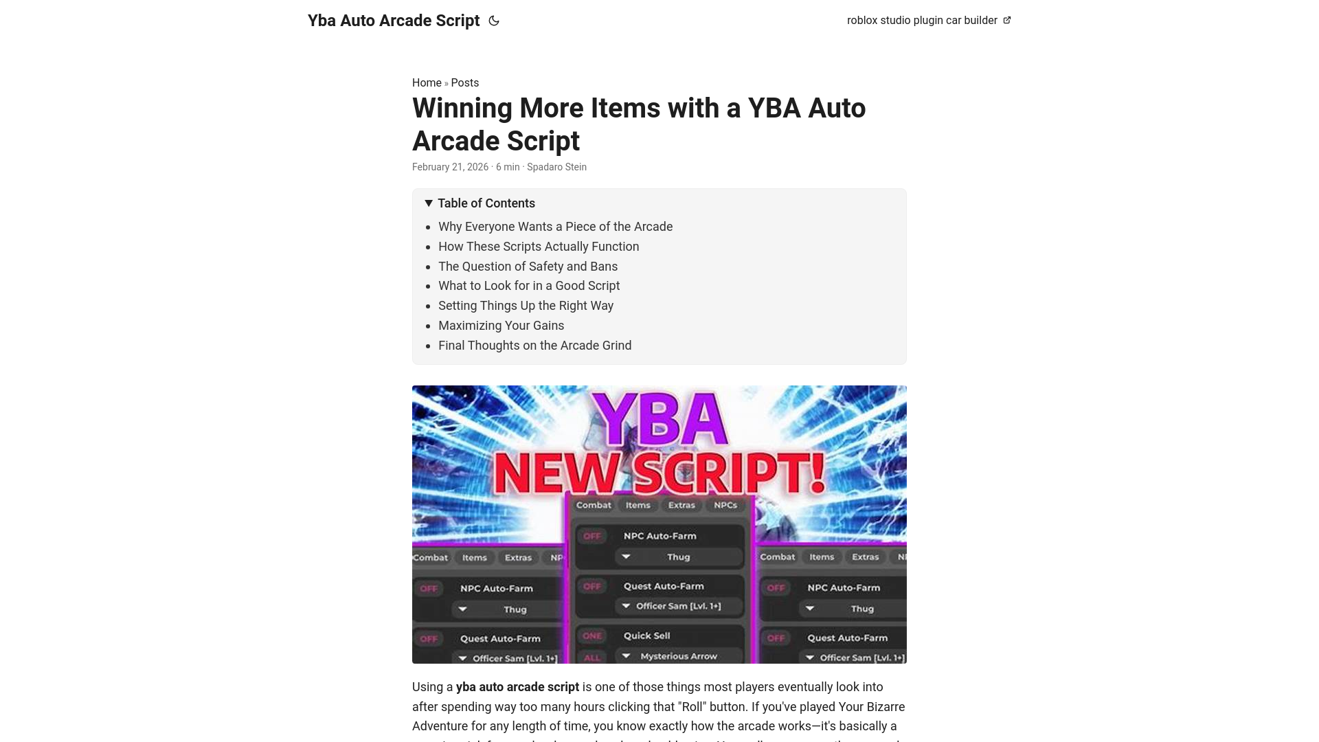 website screenshot of https://yba-auto-arcade-script.pages.dev/