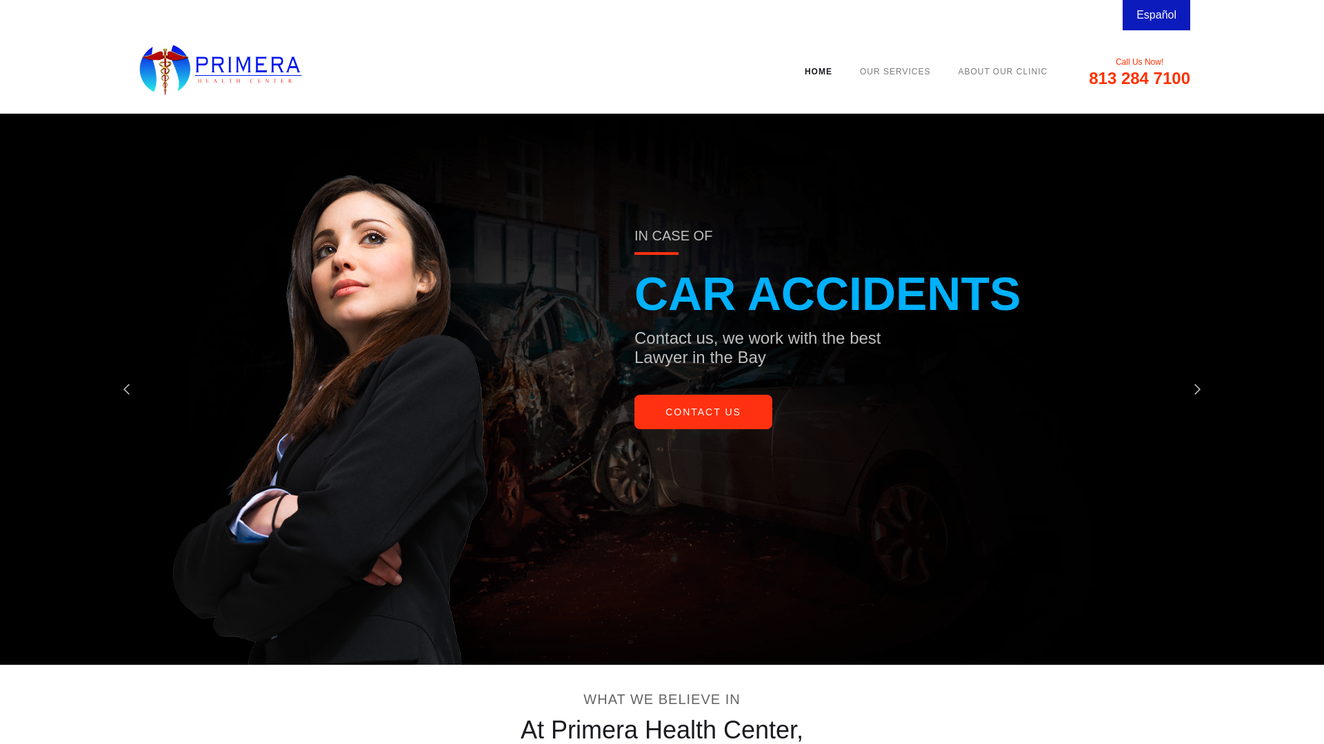 website screenshot of https://primerahealthcenter.org/