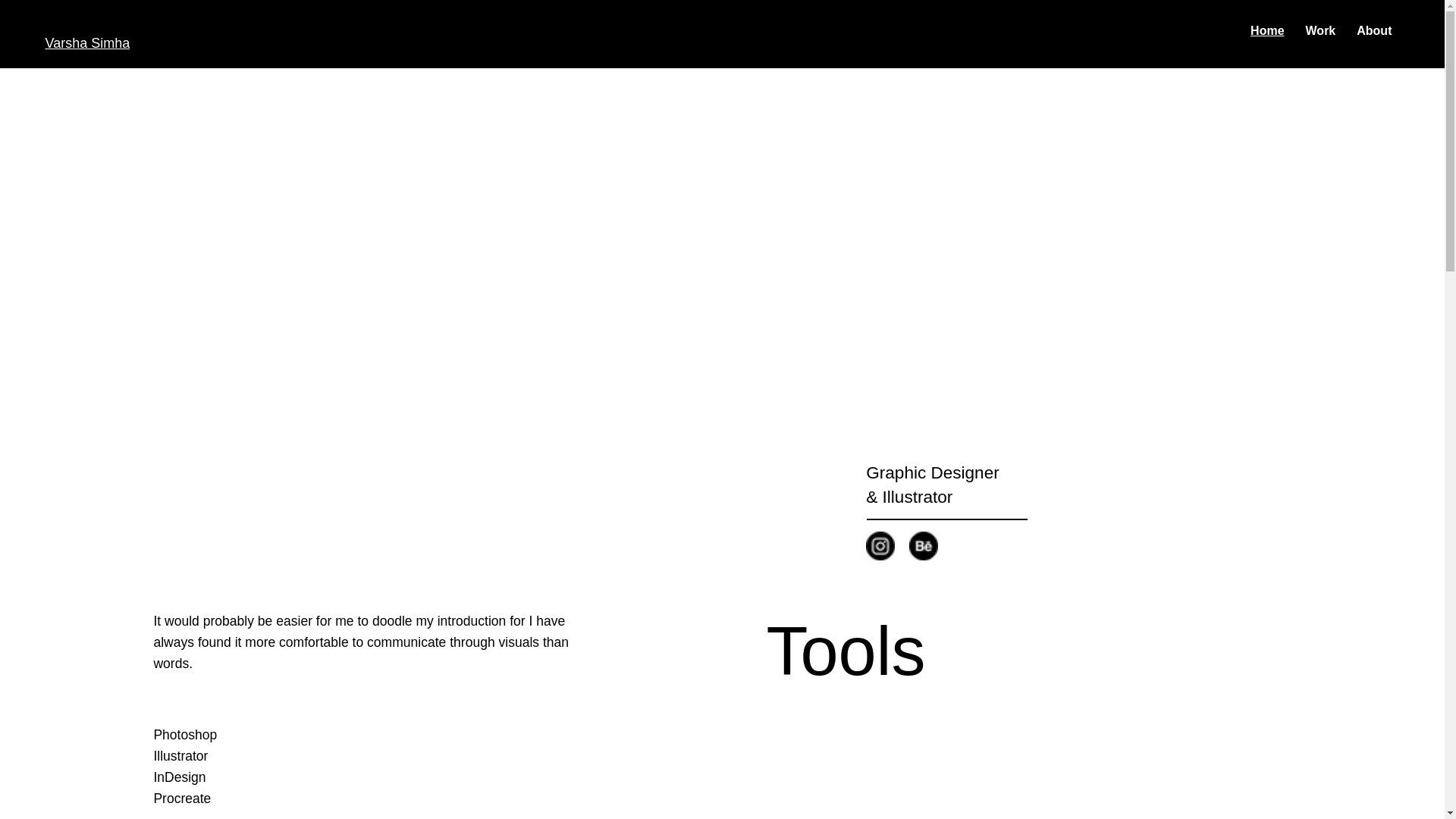 website screenshot of https://varshasimha.com/