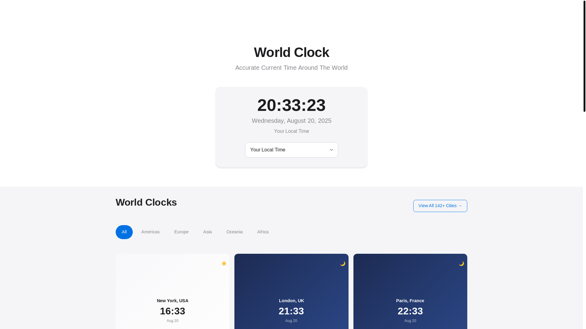 website screenshot of https://instantworldtime.pages.dev/