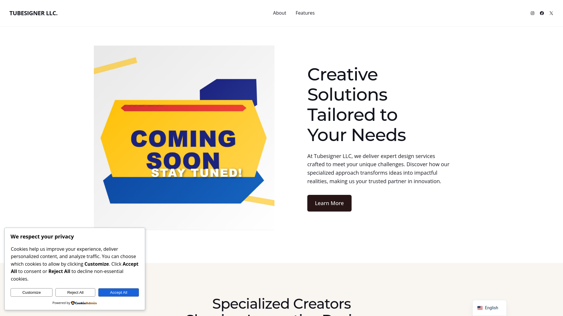 website screenshot of https://tubesigner.cc
