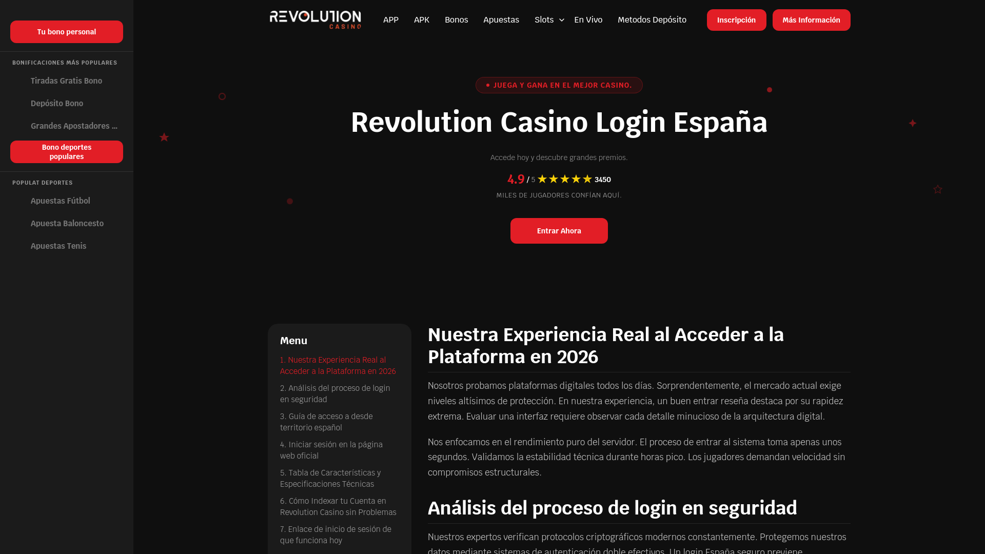website screenshot of https://revolution-casino-entrar-es.com