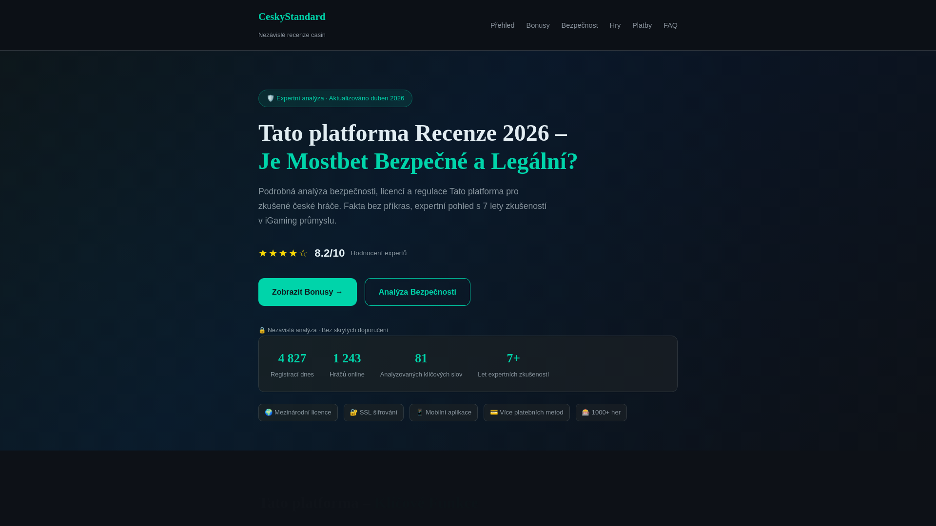 website screenshot of https://ceskystandard-cz.pages.dev/