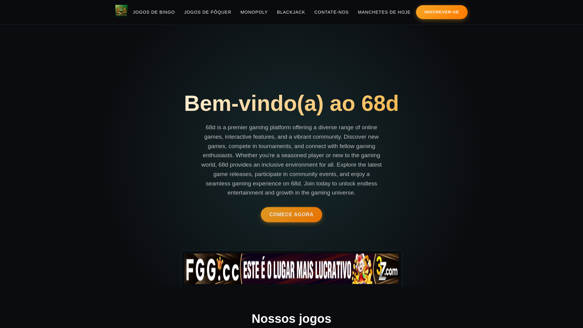 website screenshot of https://68dbets.com/