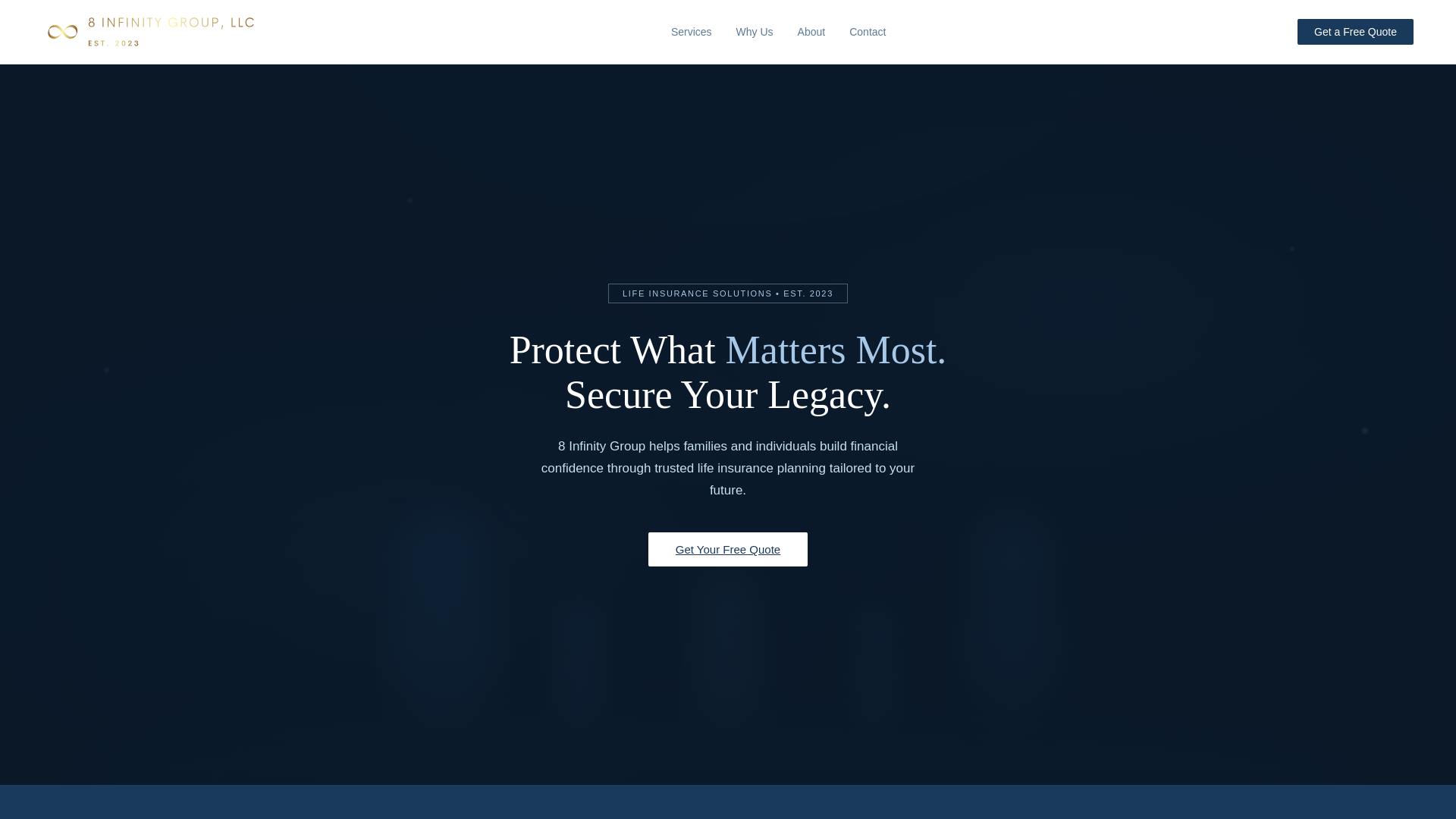 website screenshot of https://8infinitygroup.com/