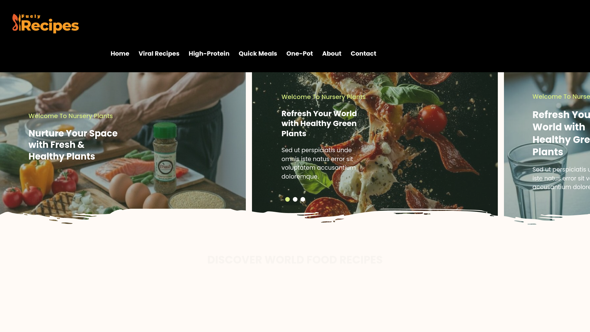 website screenshot of https://fuelyrecipes.com