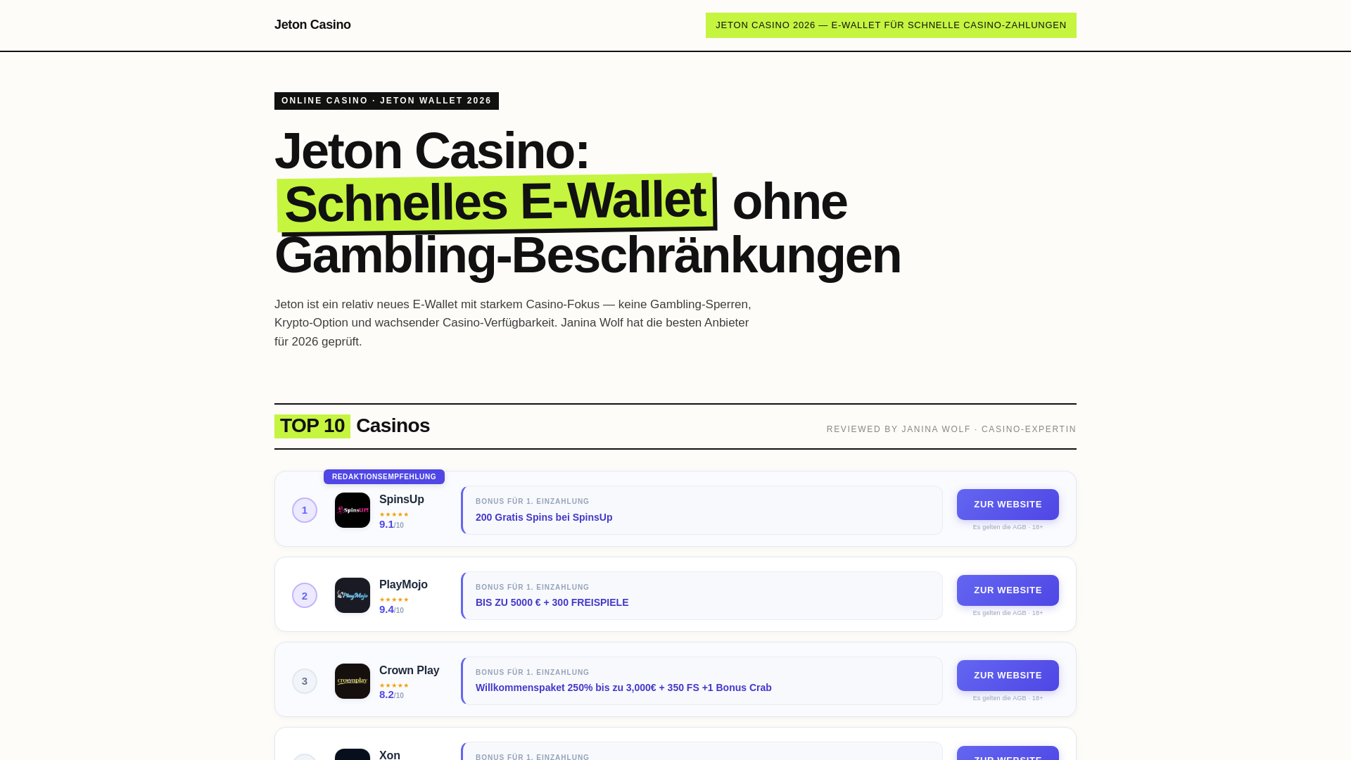 website screenshot of https://casinojeton.net/