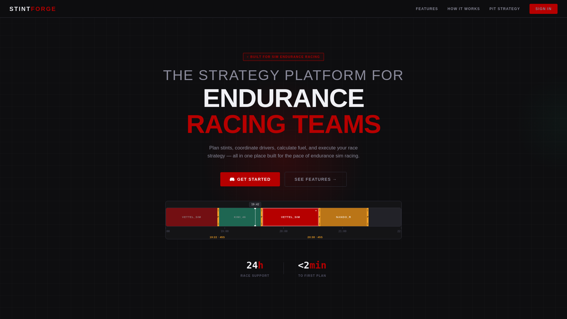 website screenshot of https://stintforge.com/