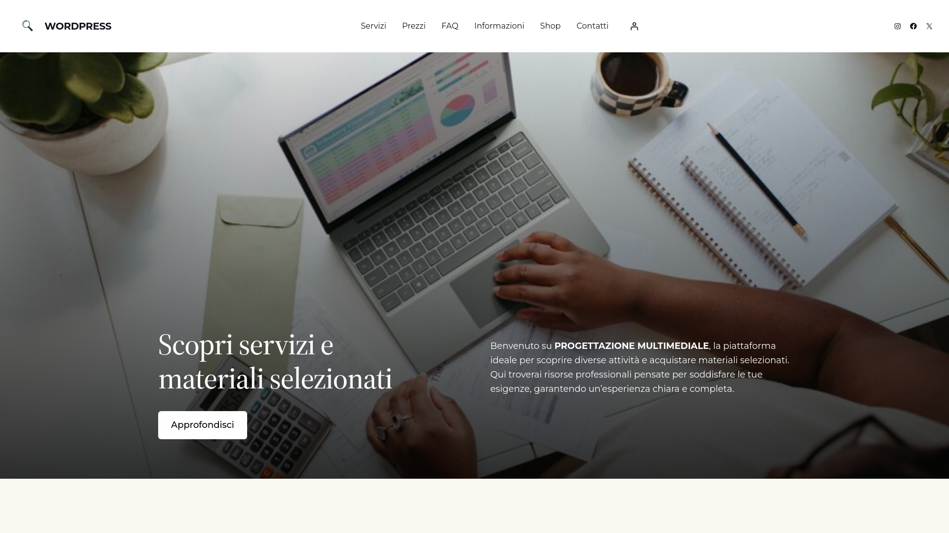 website screenshot of https://progettazionemultimediale.com/