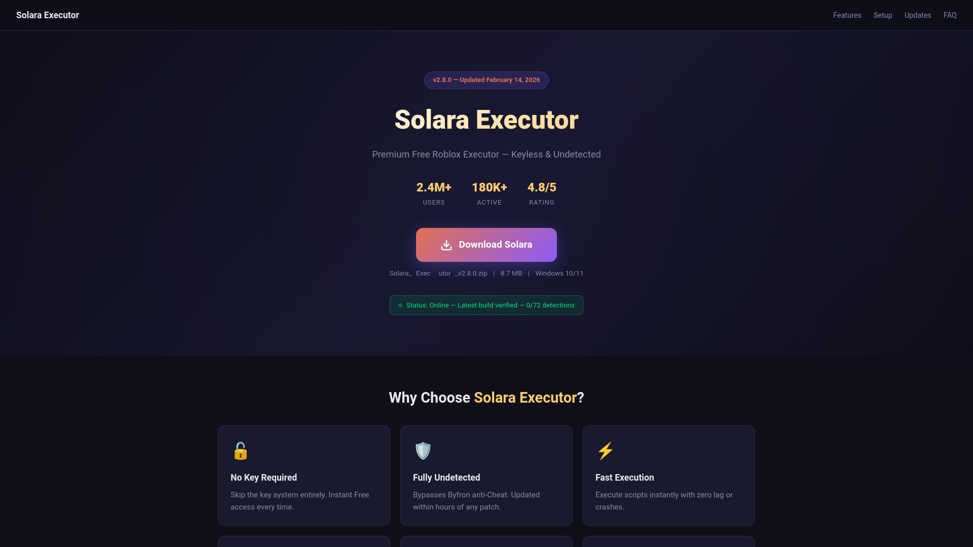 website screenshot of https://solara-exec-2026.pages.dev/