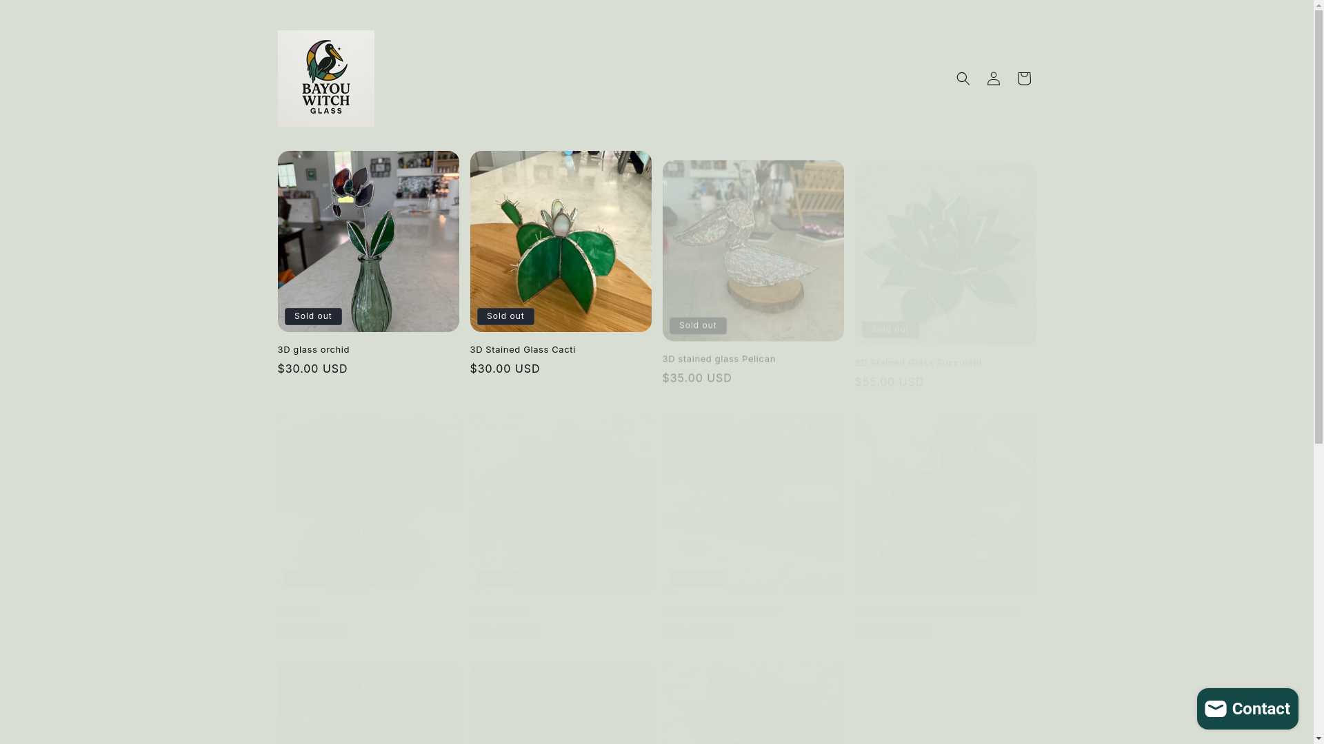 website screenshot of https://bayouwitchglass.com/