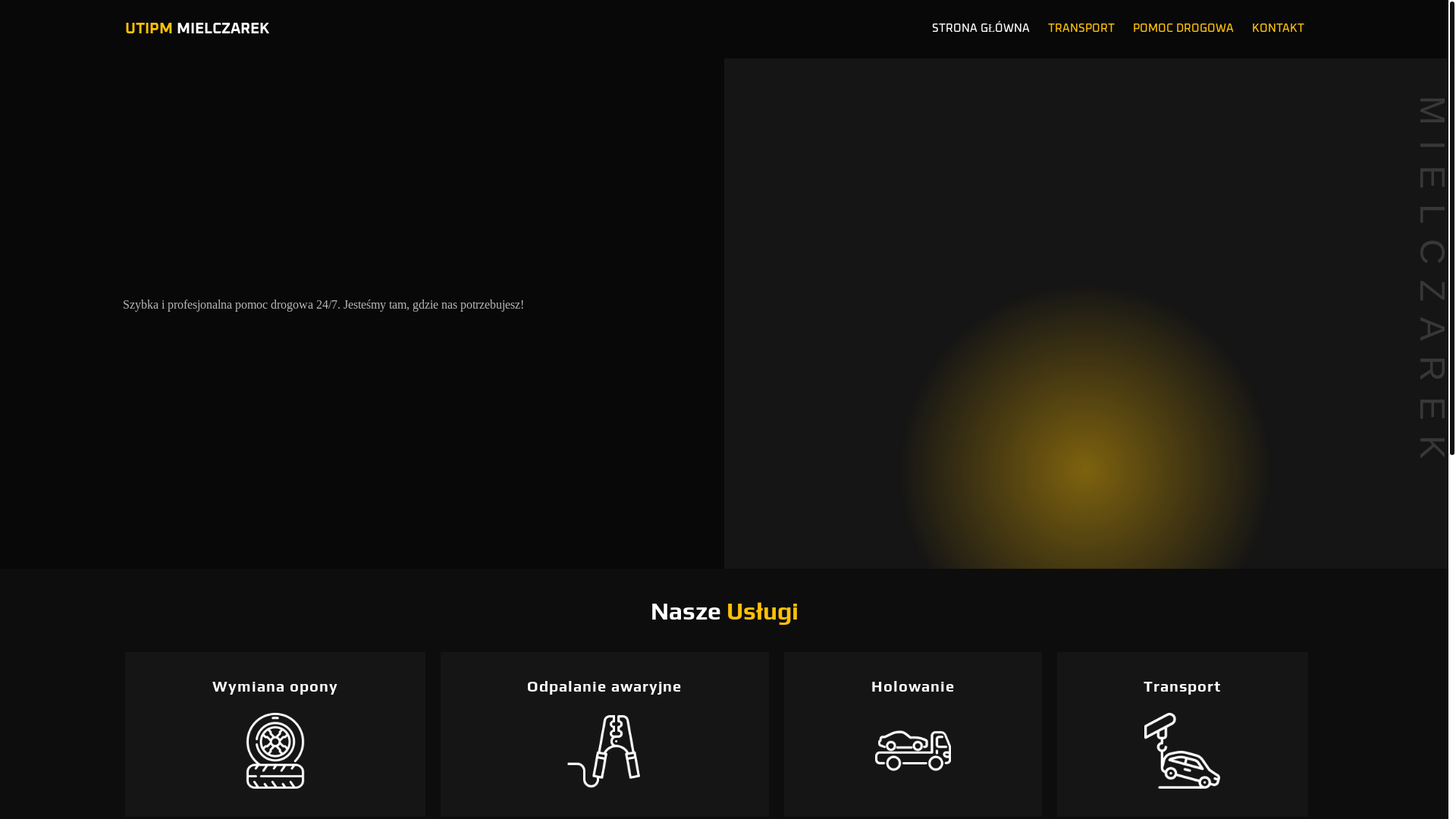 website screenshot of https://utmielczarek.pl/
