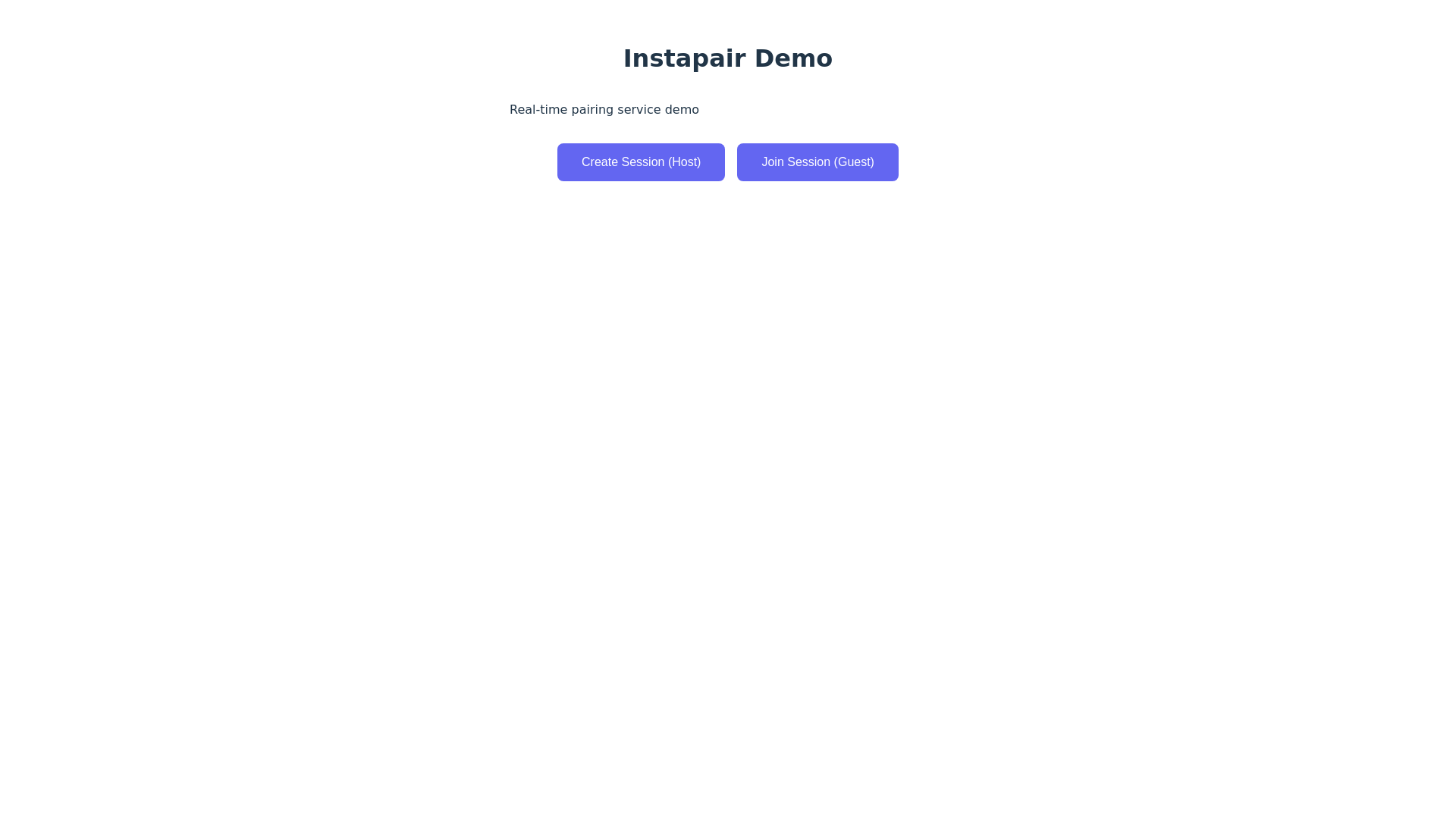 website screenshot of https://instapair-frontend.pages.dev/