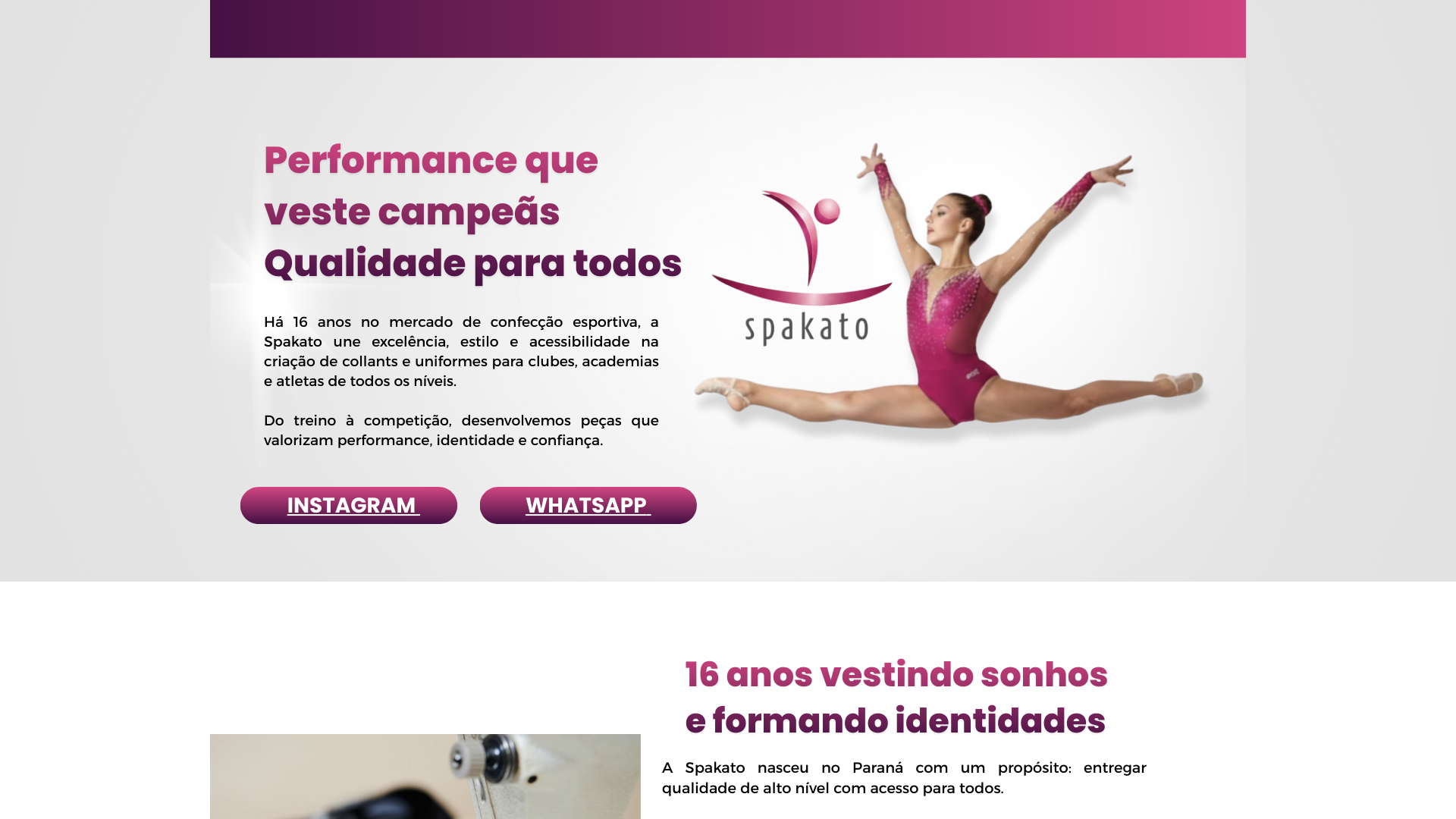 website screenshot of https://spakatooficial.com.br/