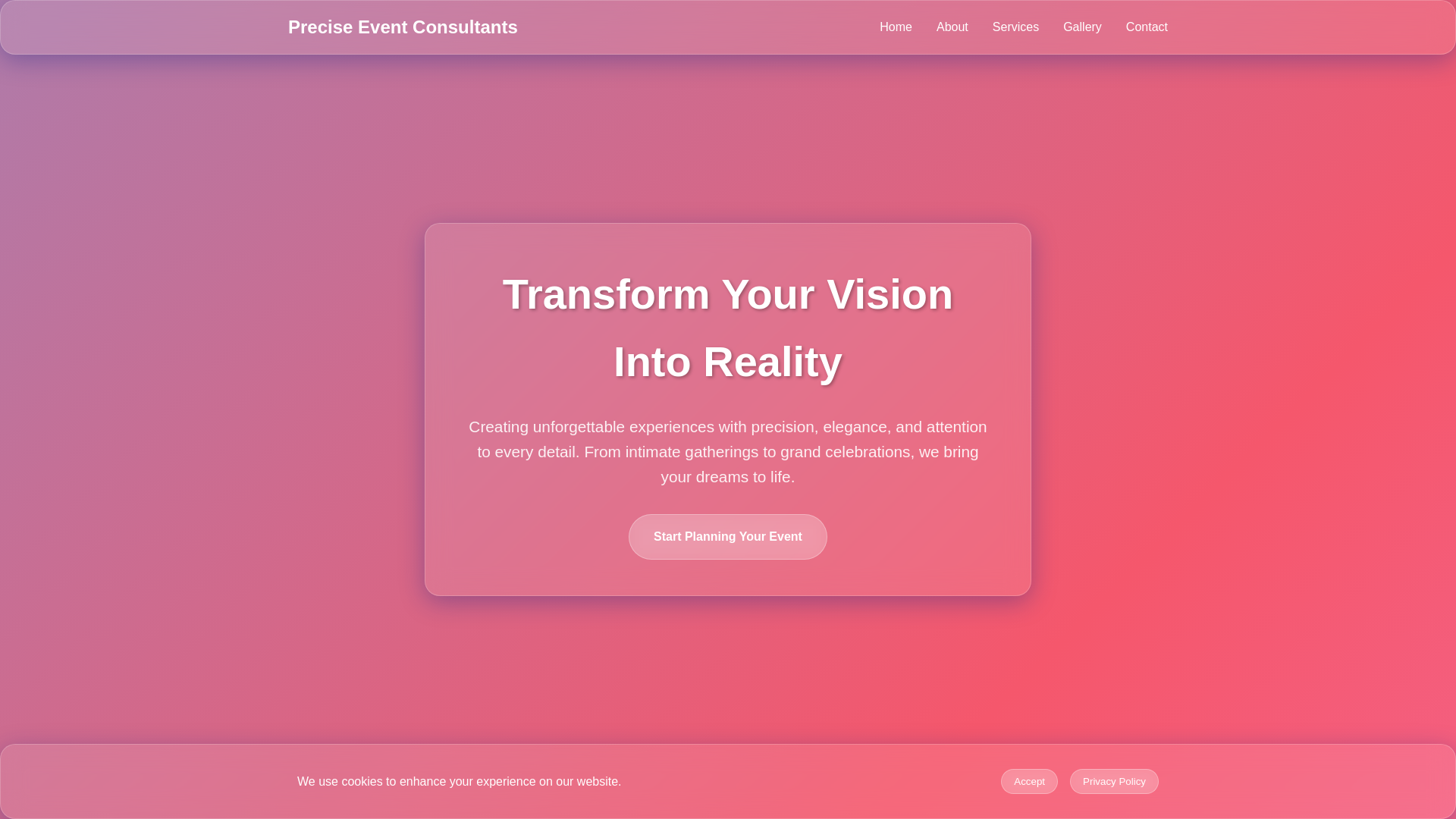 website screenshot of https://preciseeventconsultants.click