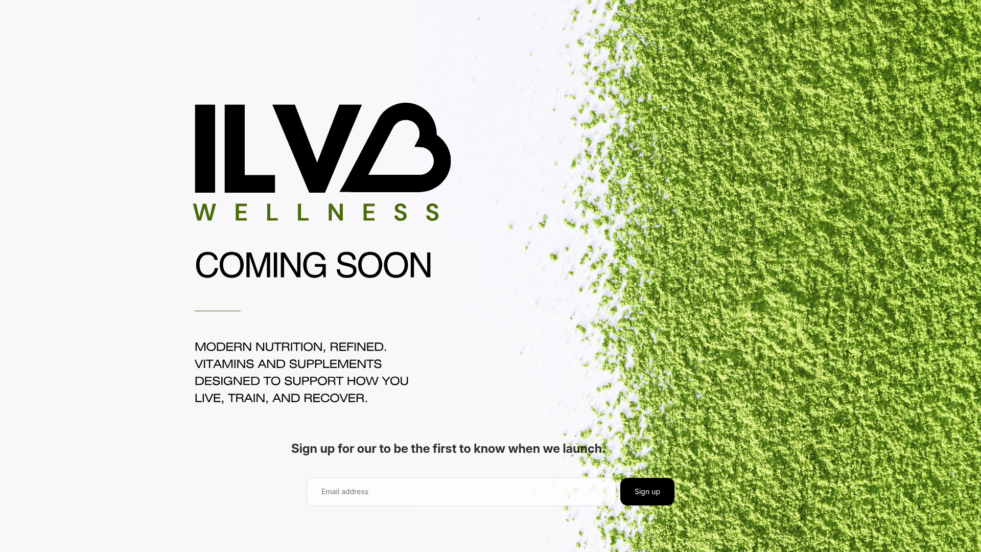 website screenshot of https://ilvwellness.com