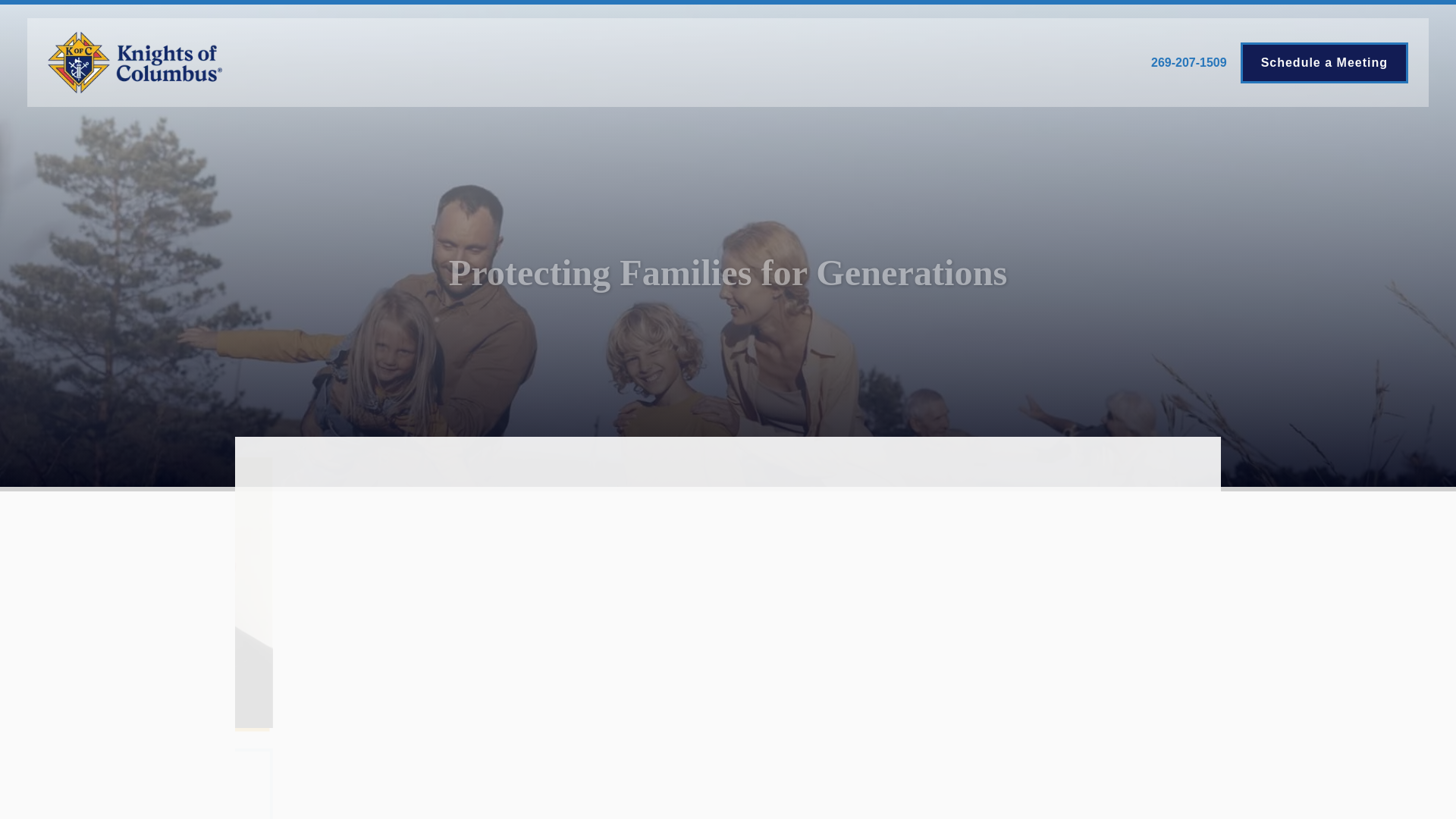 website screenshot of https://kofc-agent-michael-christensen.pages.dev/