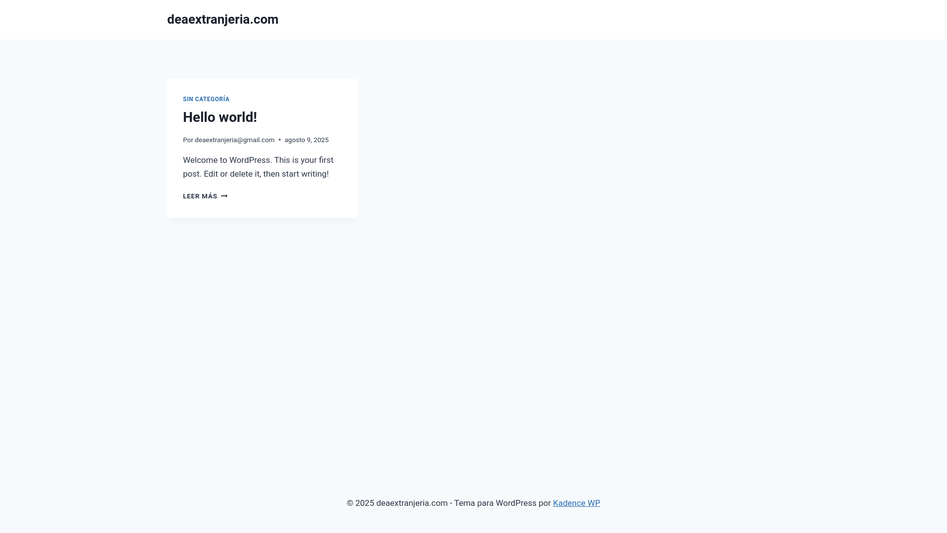 website screenshot of https://deaextranjeria.com/
