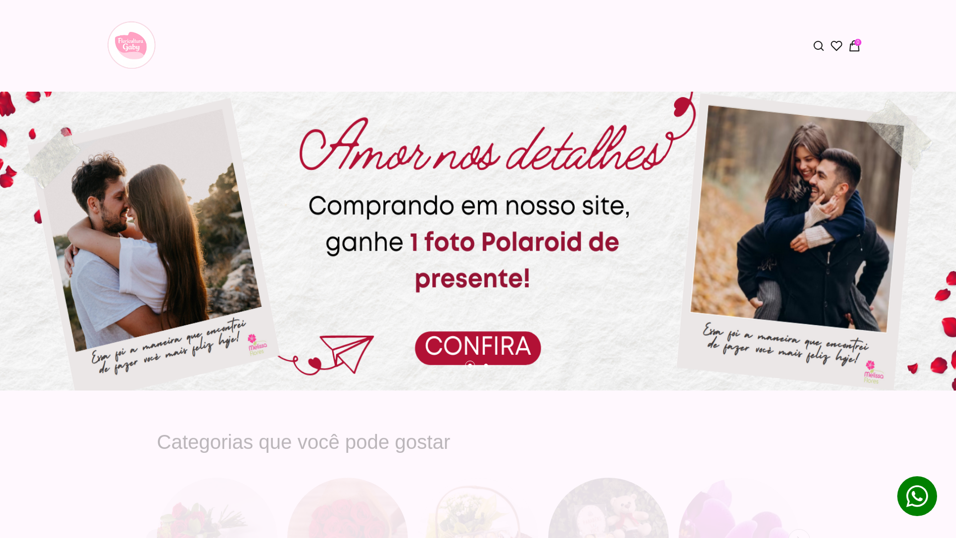 website screenshot of https://gabyfloricultura.shop/