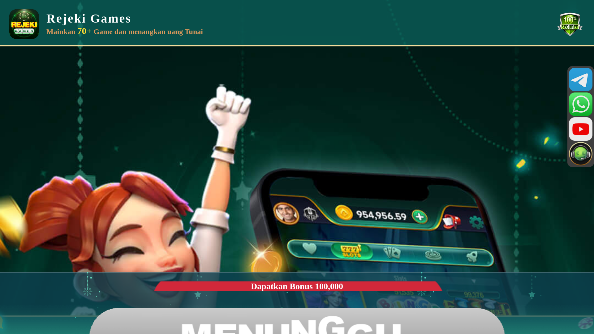 website screenshot of https://rejekigamesagen060.com/