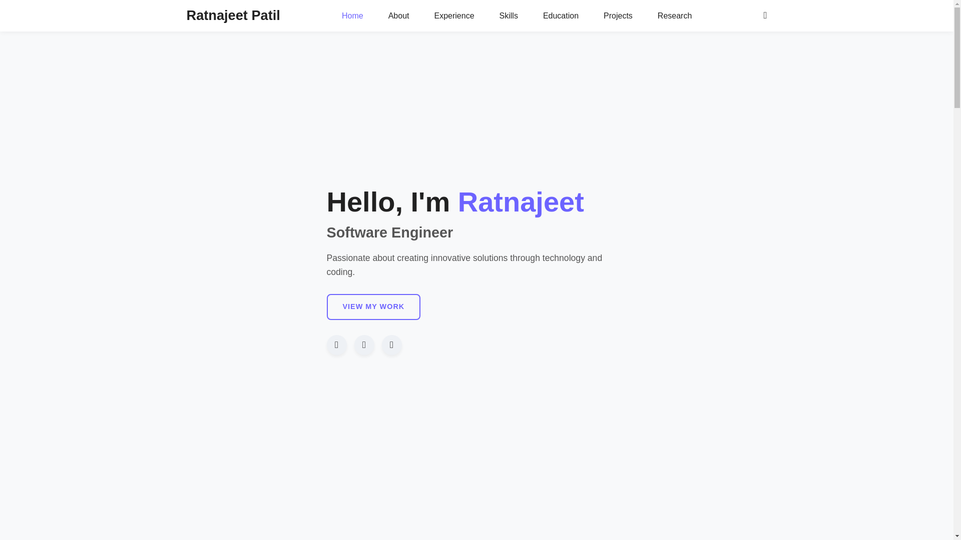 website screenshot of https://ratnajeet.dev/