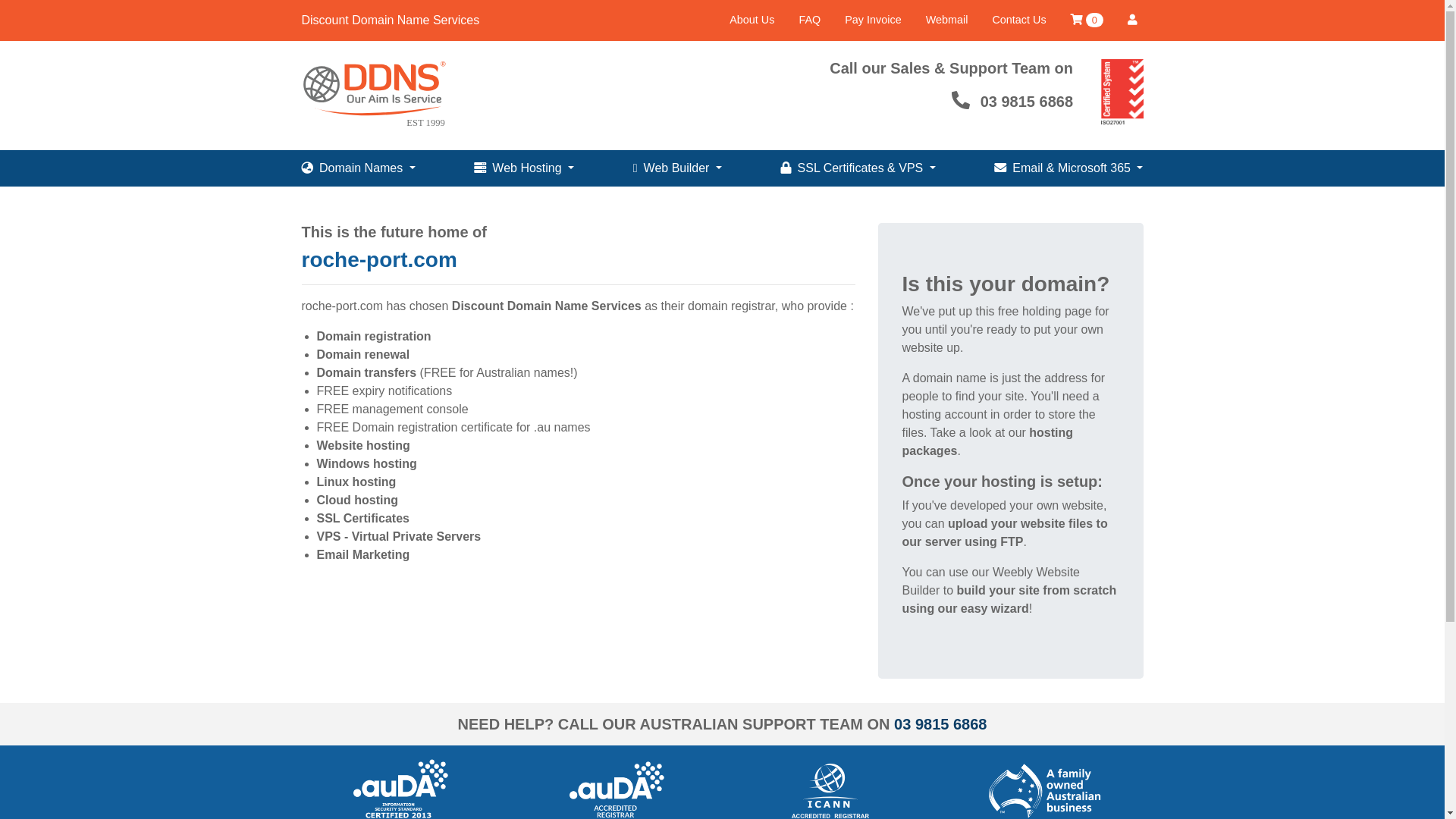 website screenshot of https://roche-port.com/