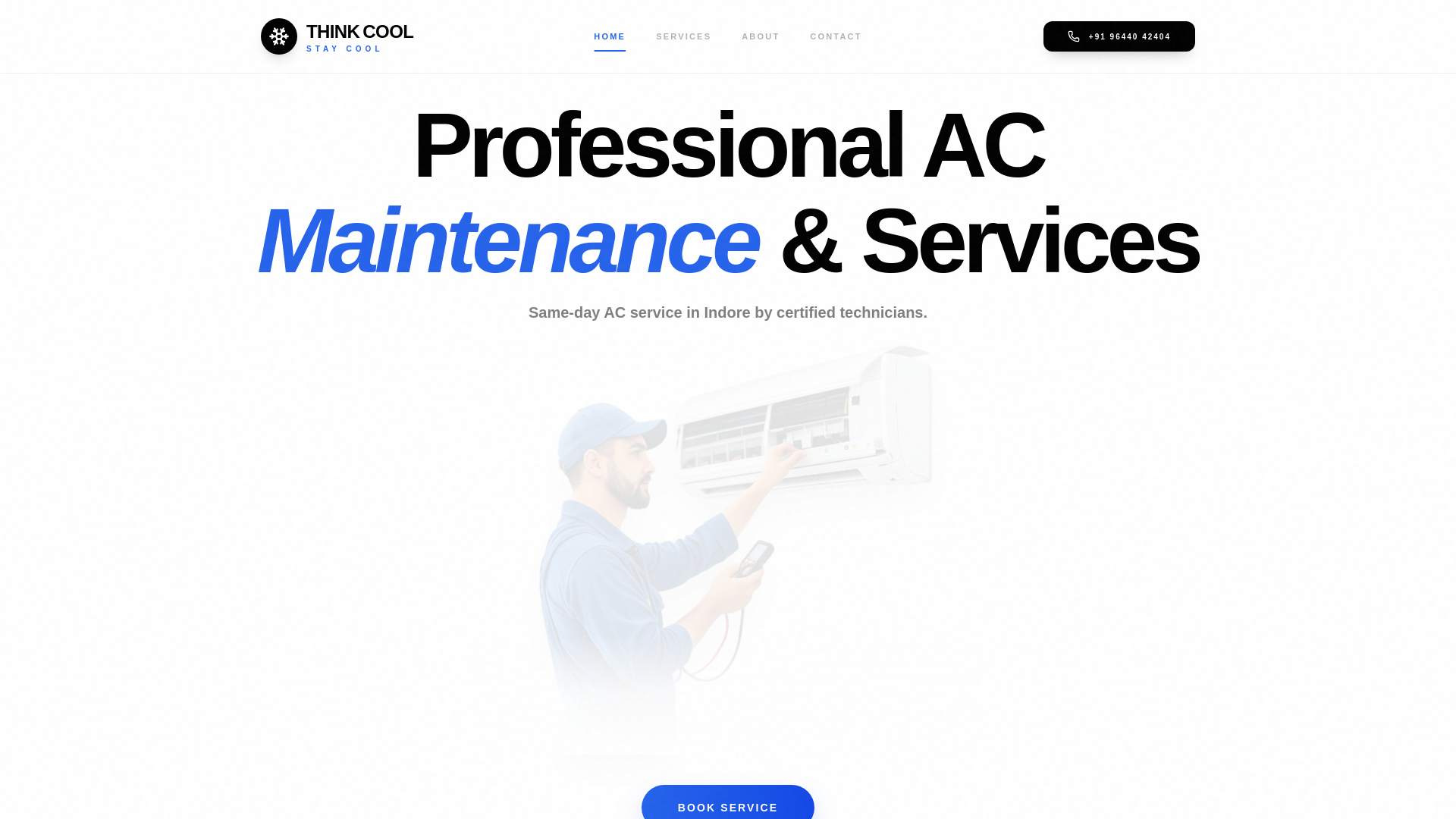 website screenshot of https://thinkcoolac.in/