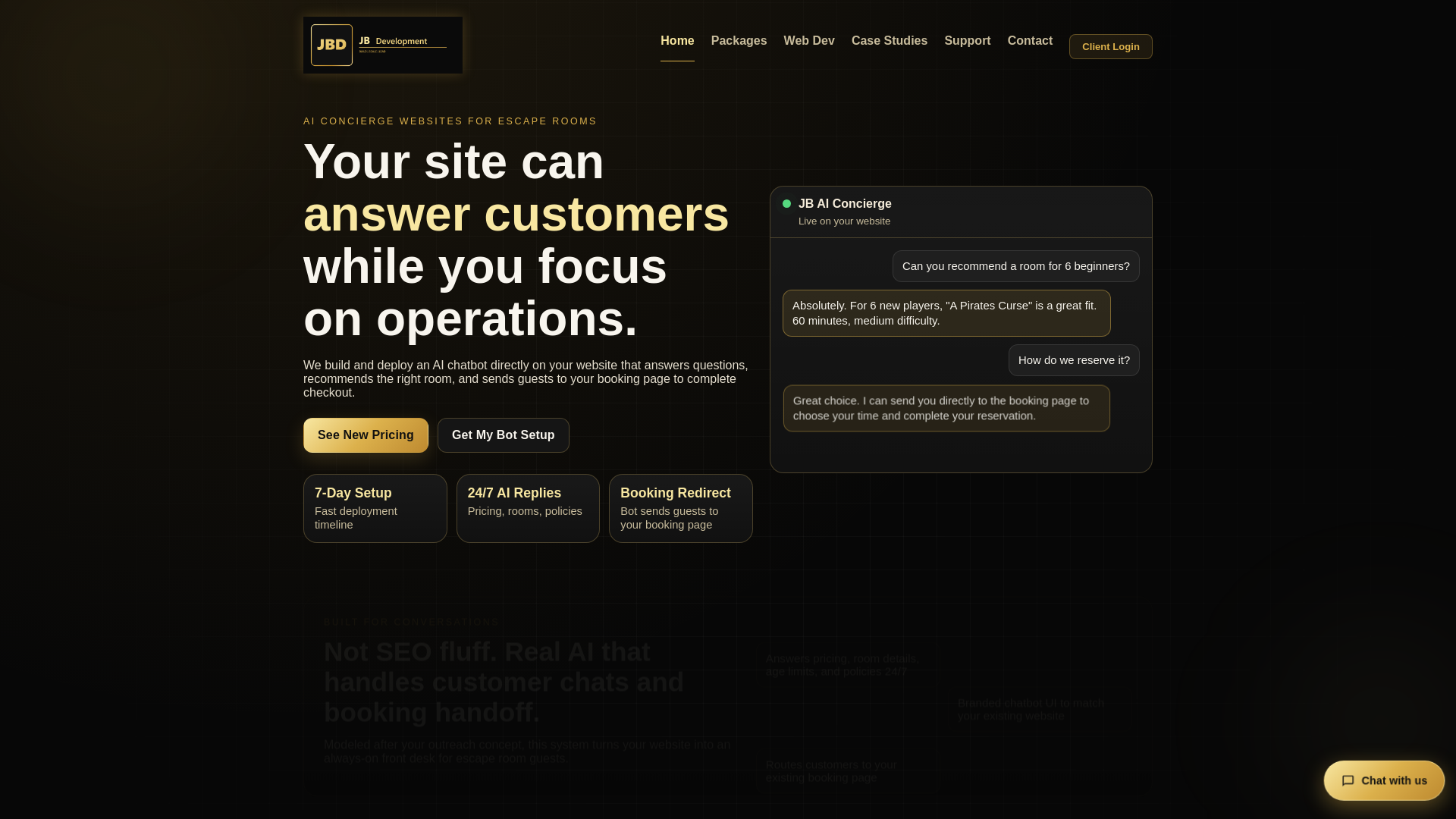 website screenshot of https://jbdevelopmentai.com/