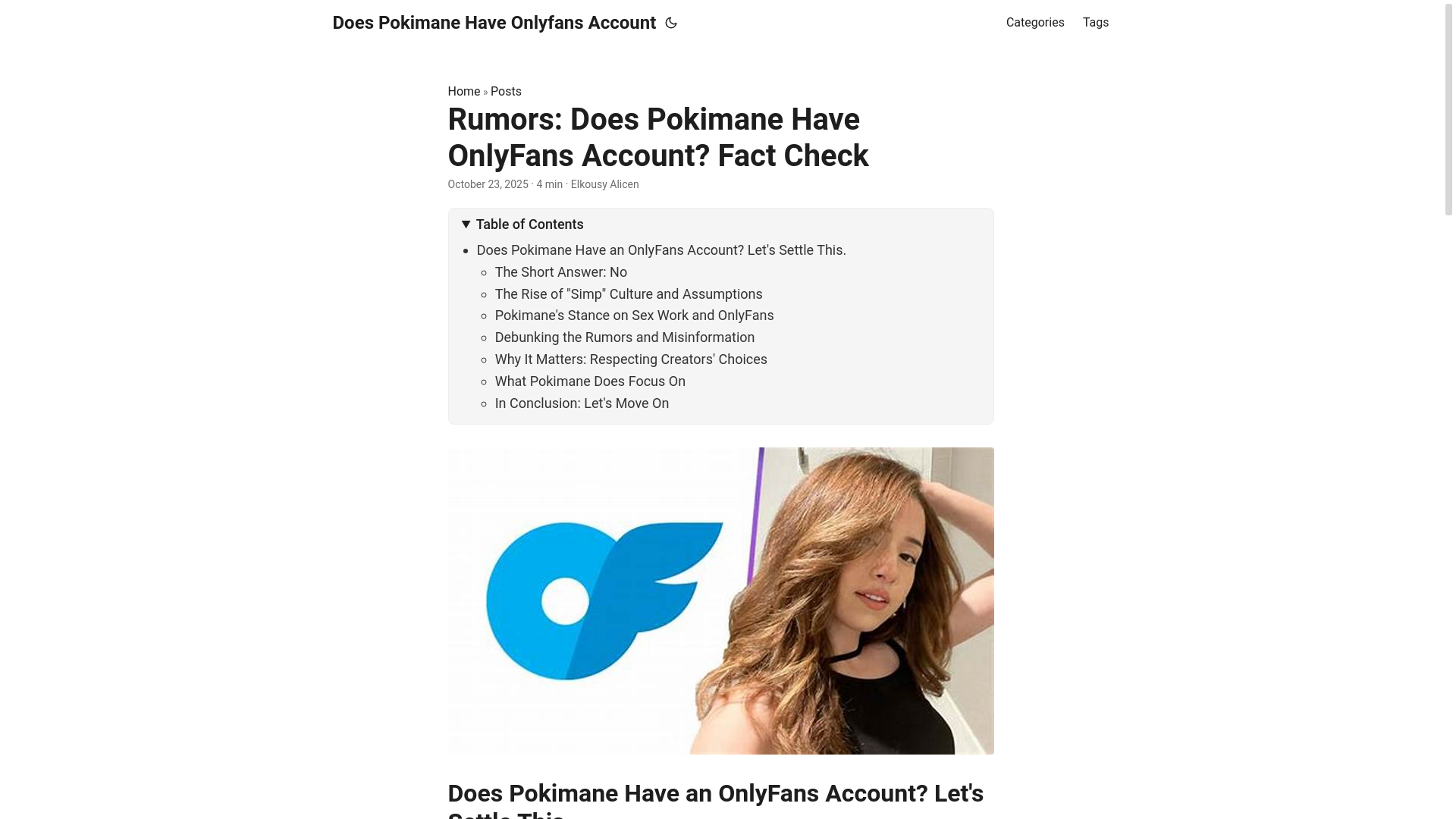 website screenshot of https://does-pokimane-have-onlyfans-account.pages.dev/
