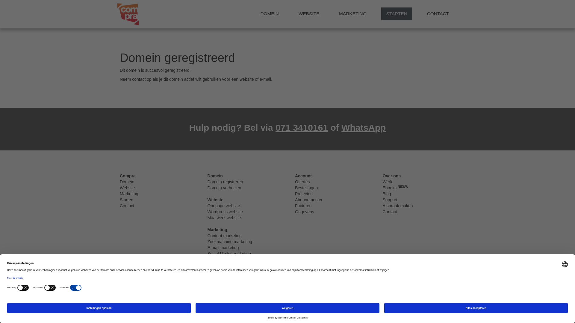 website screenshot of https://voerbootjes.eu/