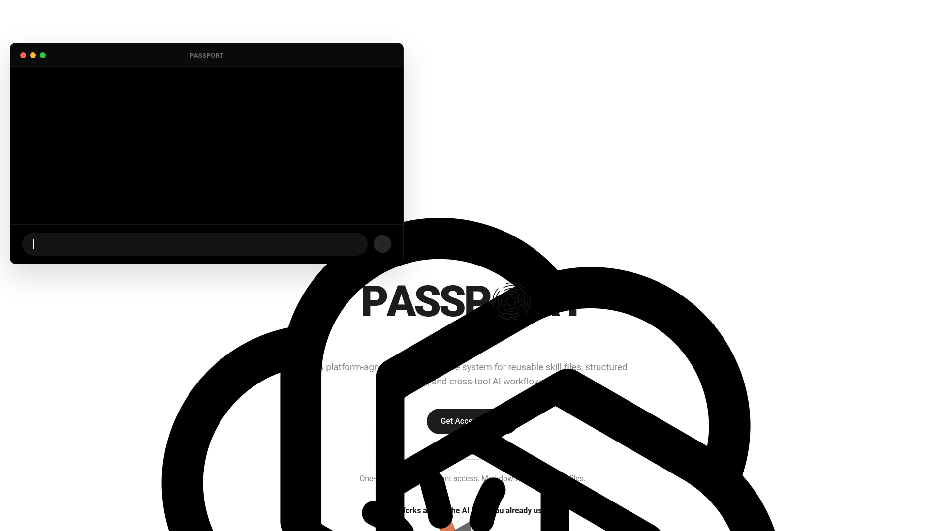 website screenshot of https://usepassport.xyz/