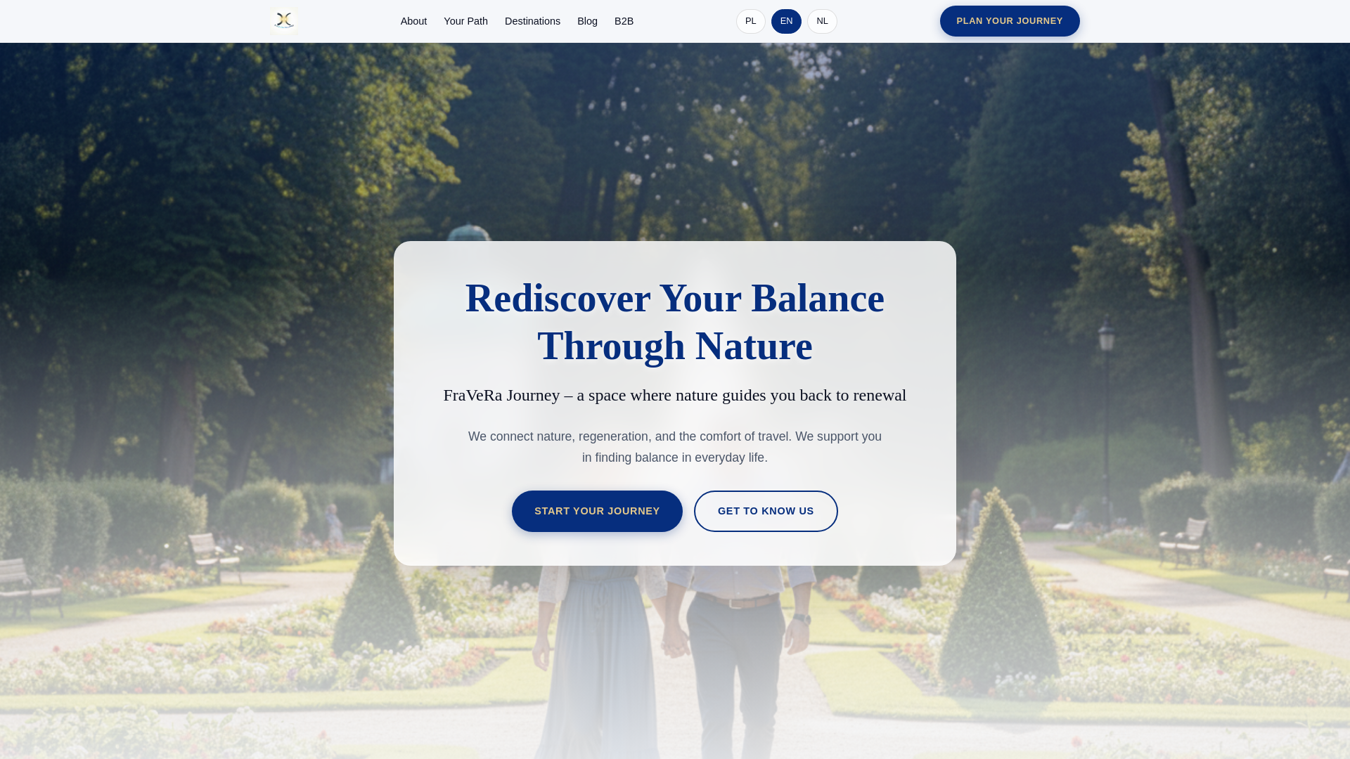 website screenshot of https://fravera-journey.pages.dev/