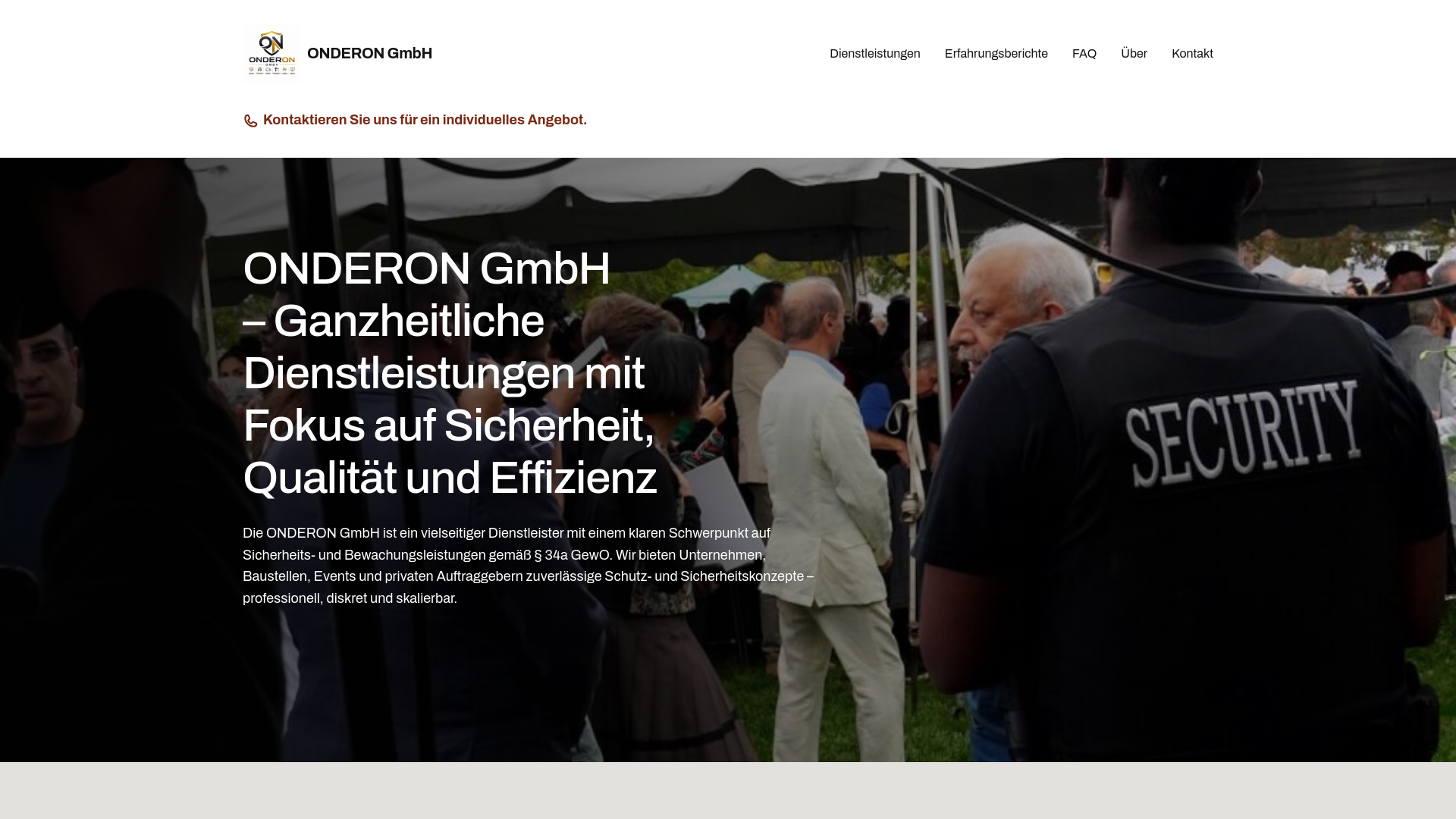 website screenshot of https://onderongmbh.com/