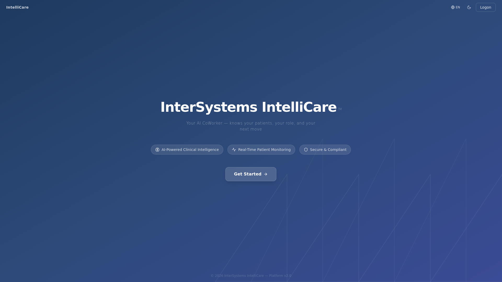 website screenshot of https://intellicare-next.ai