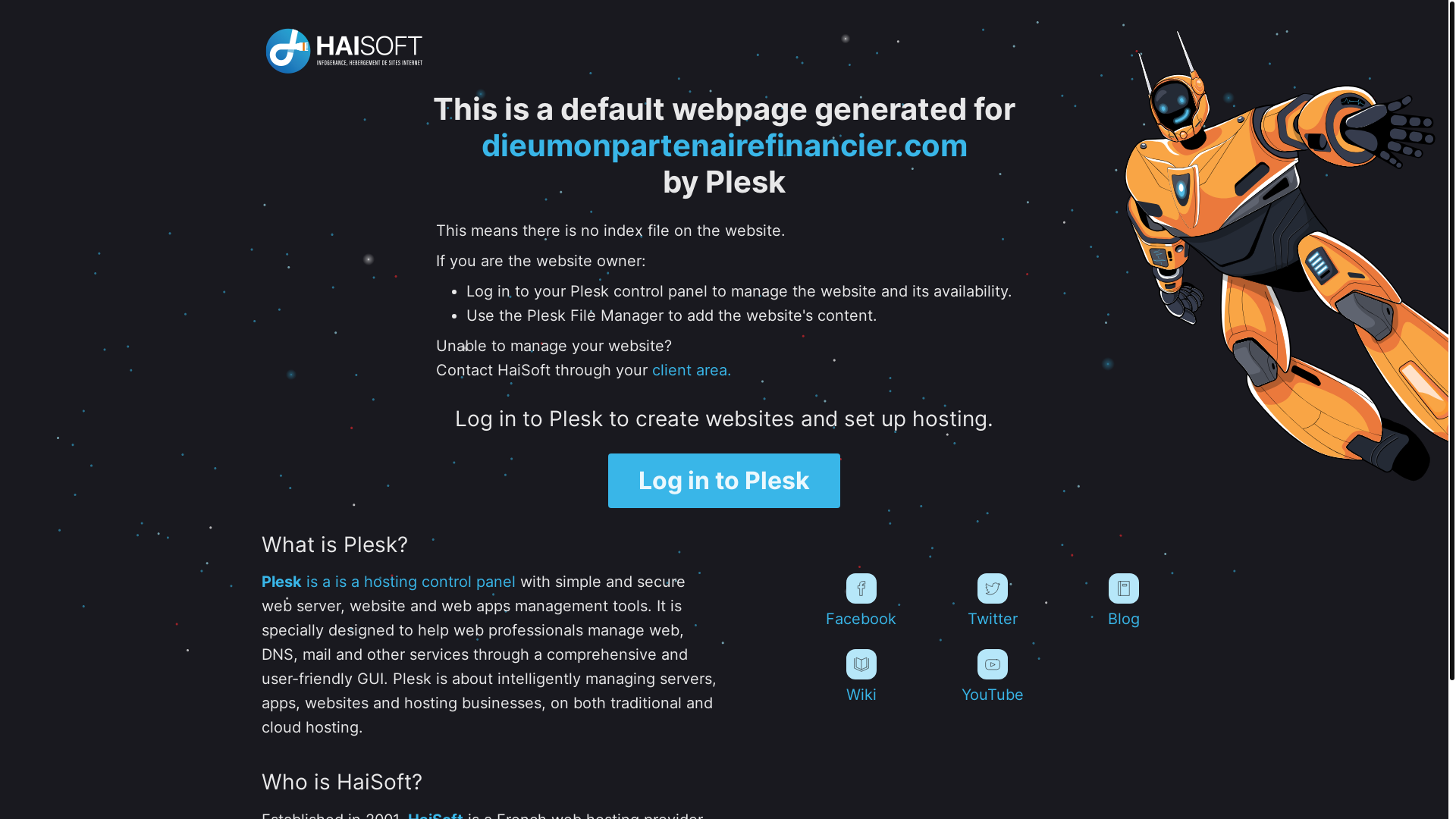 website screenshot of https://dieumonpartenairefinancier.com/