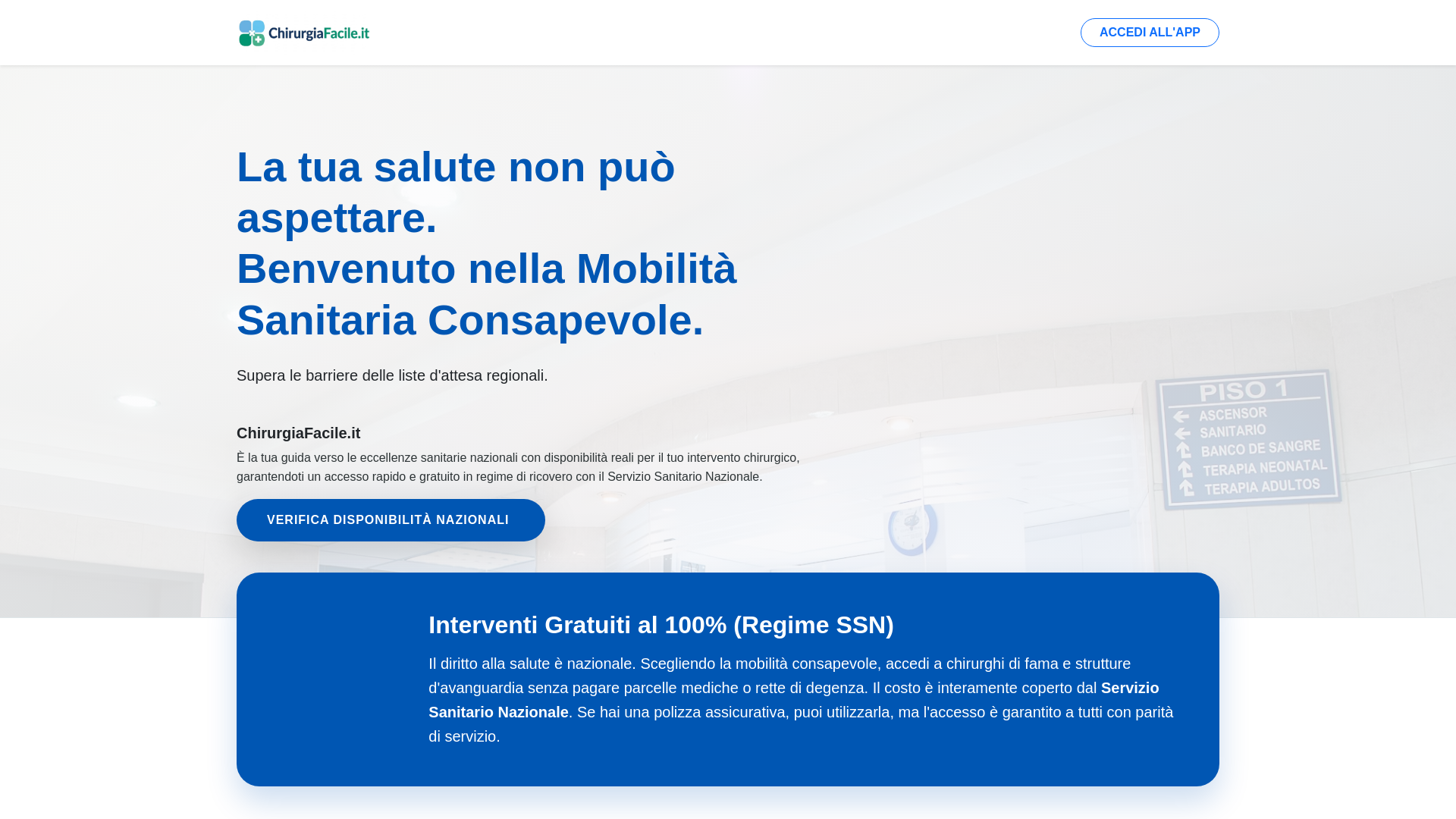 website screenshot of https://chirurgiafacile.com/