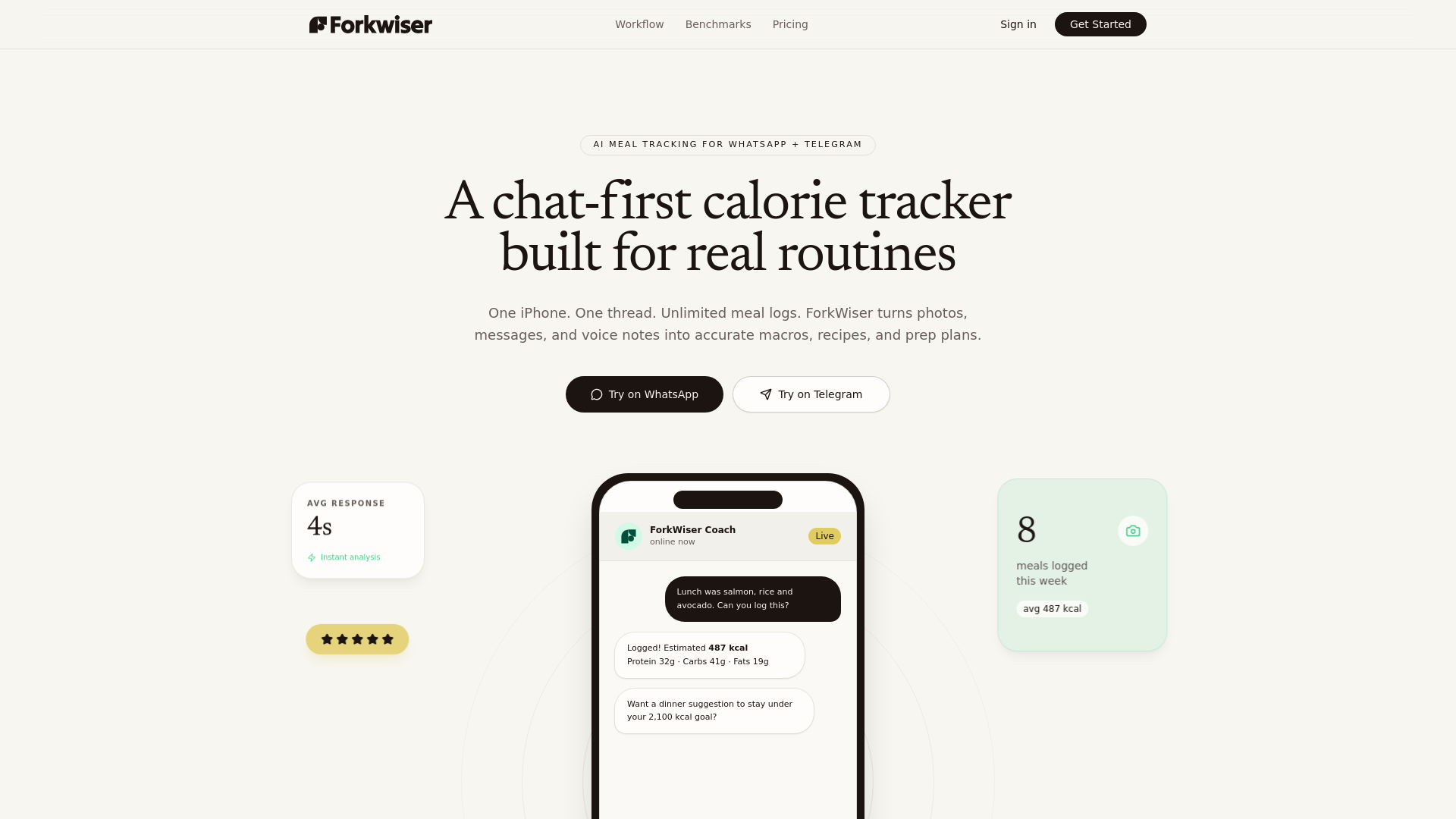 website screenshot of https://forkwiser.com/
