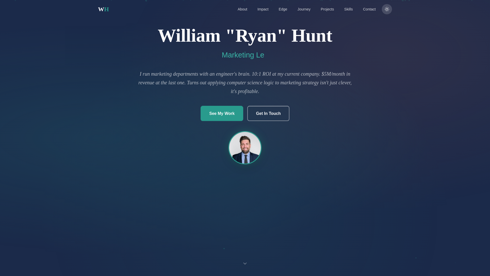 website screenshot of https://williamryanhunt.com/