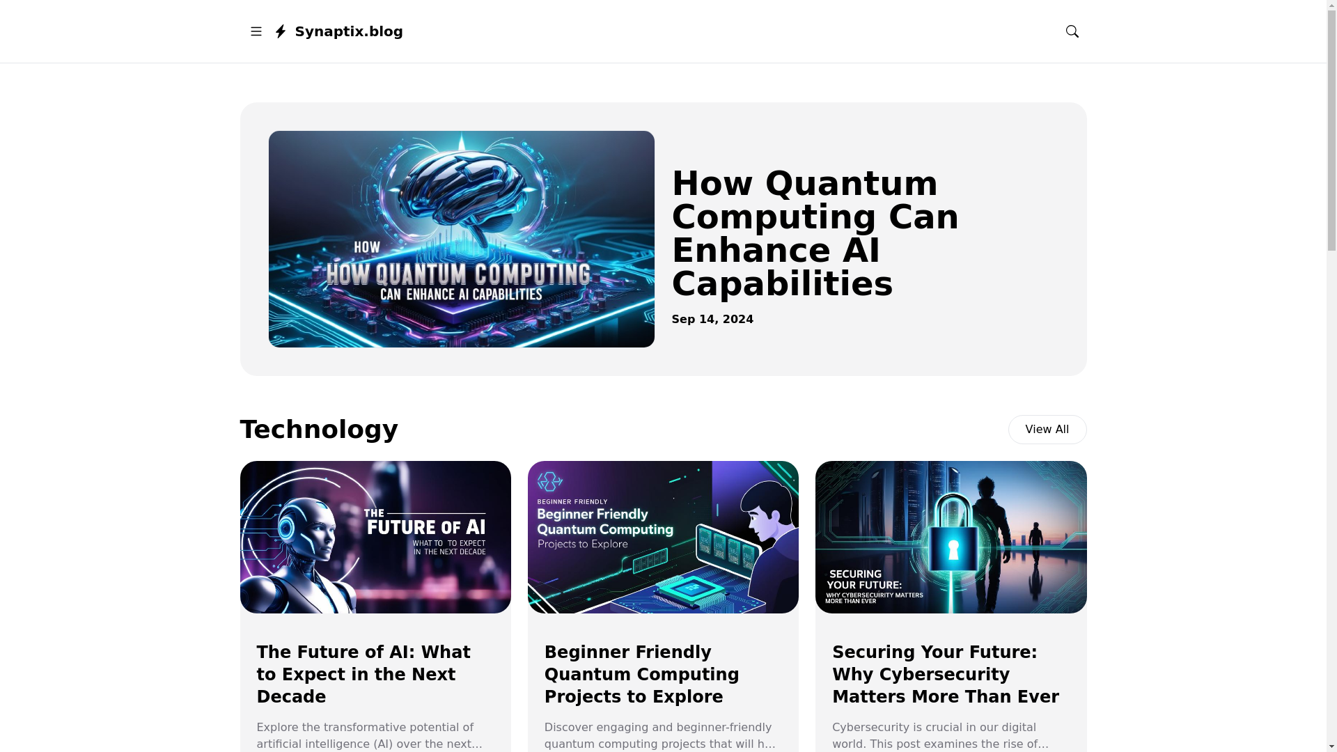 website screenshot of https://synaptix-blog.pages.dev/