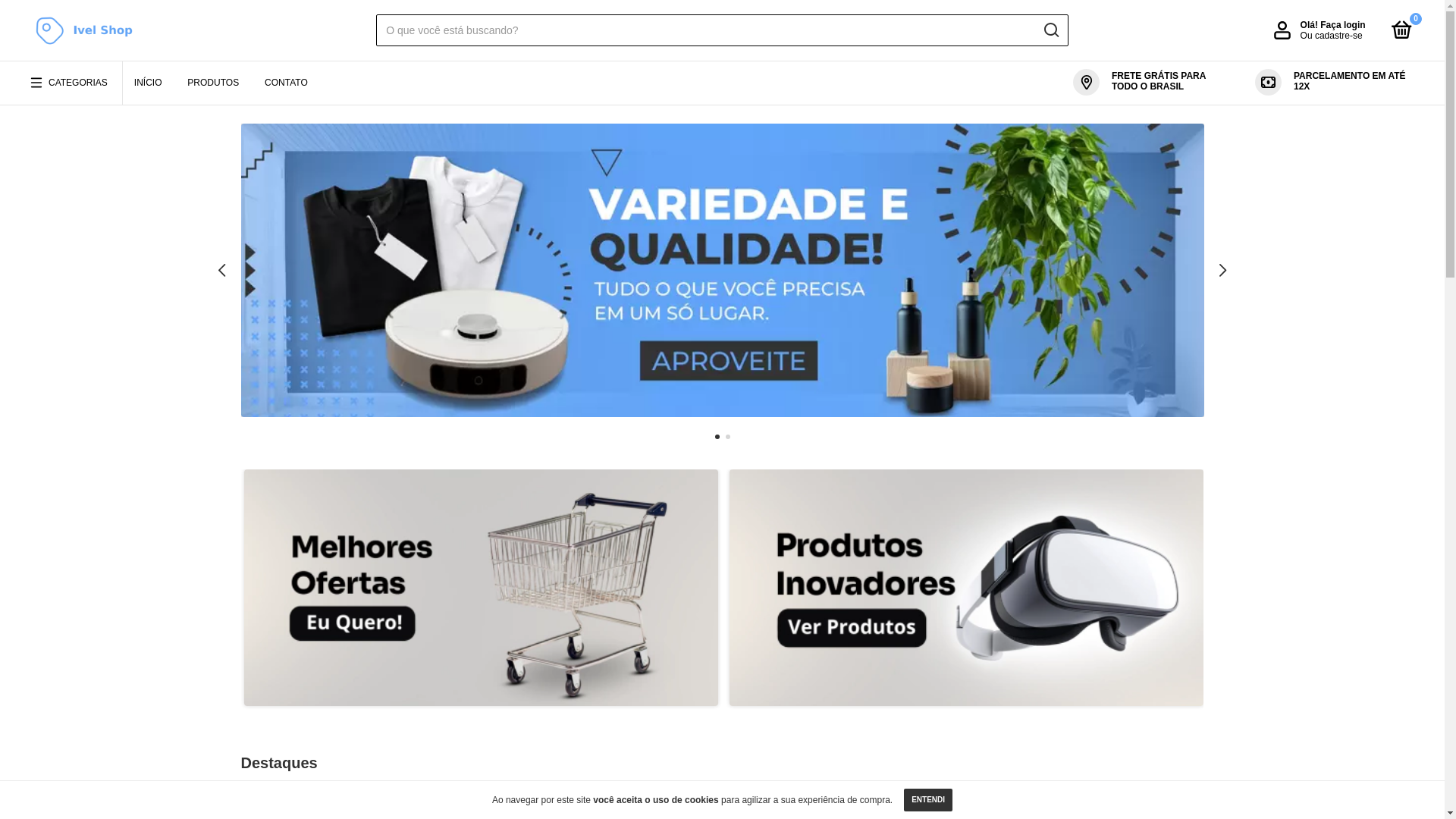 website screenshot of https://ivelshop.com.br/