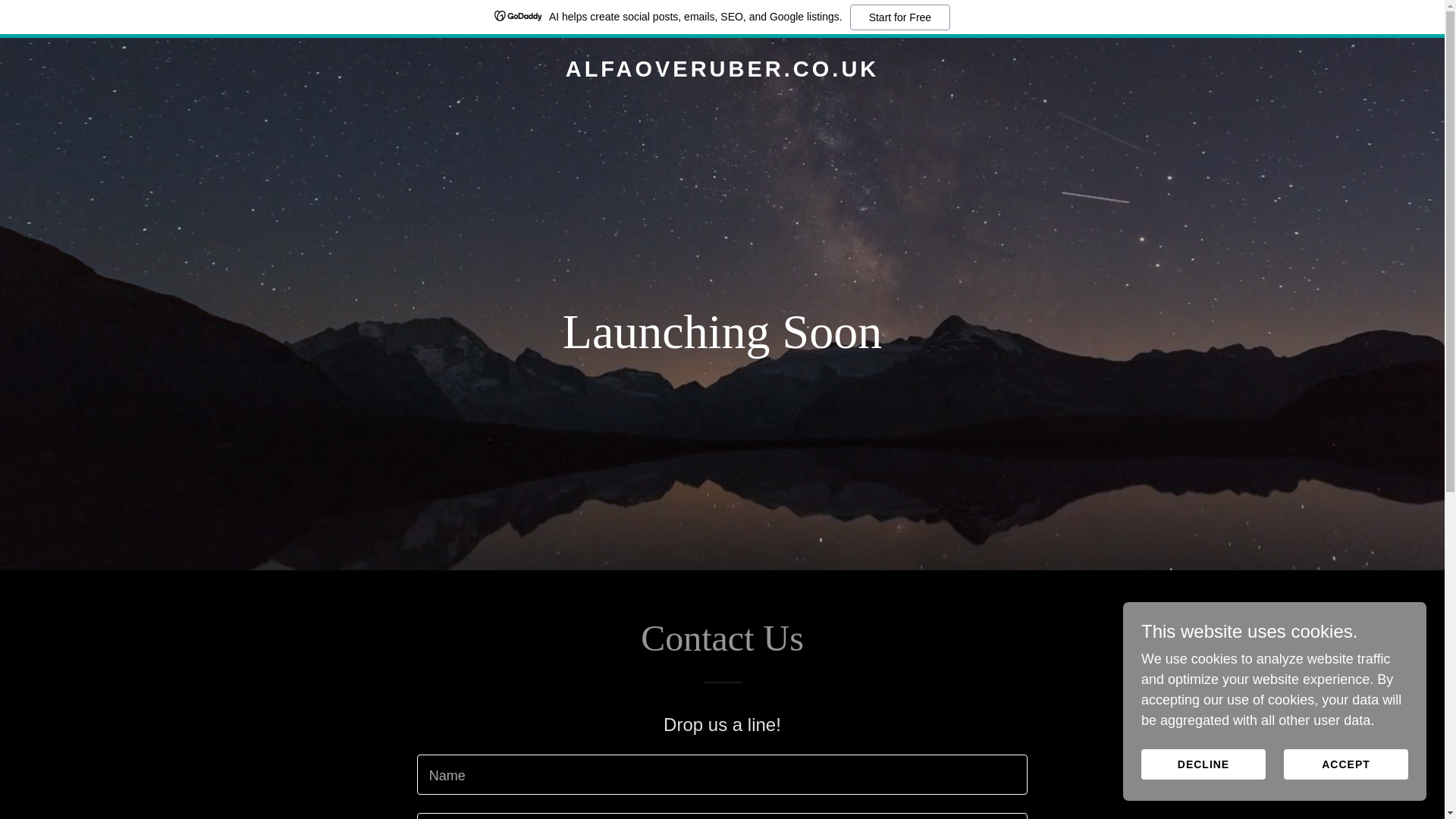 website screenshot of https://alfaoveruber.co.uk/