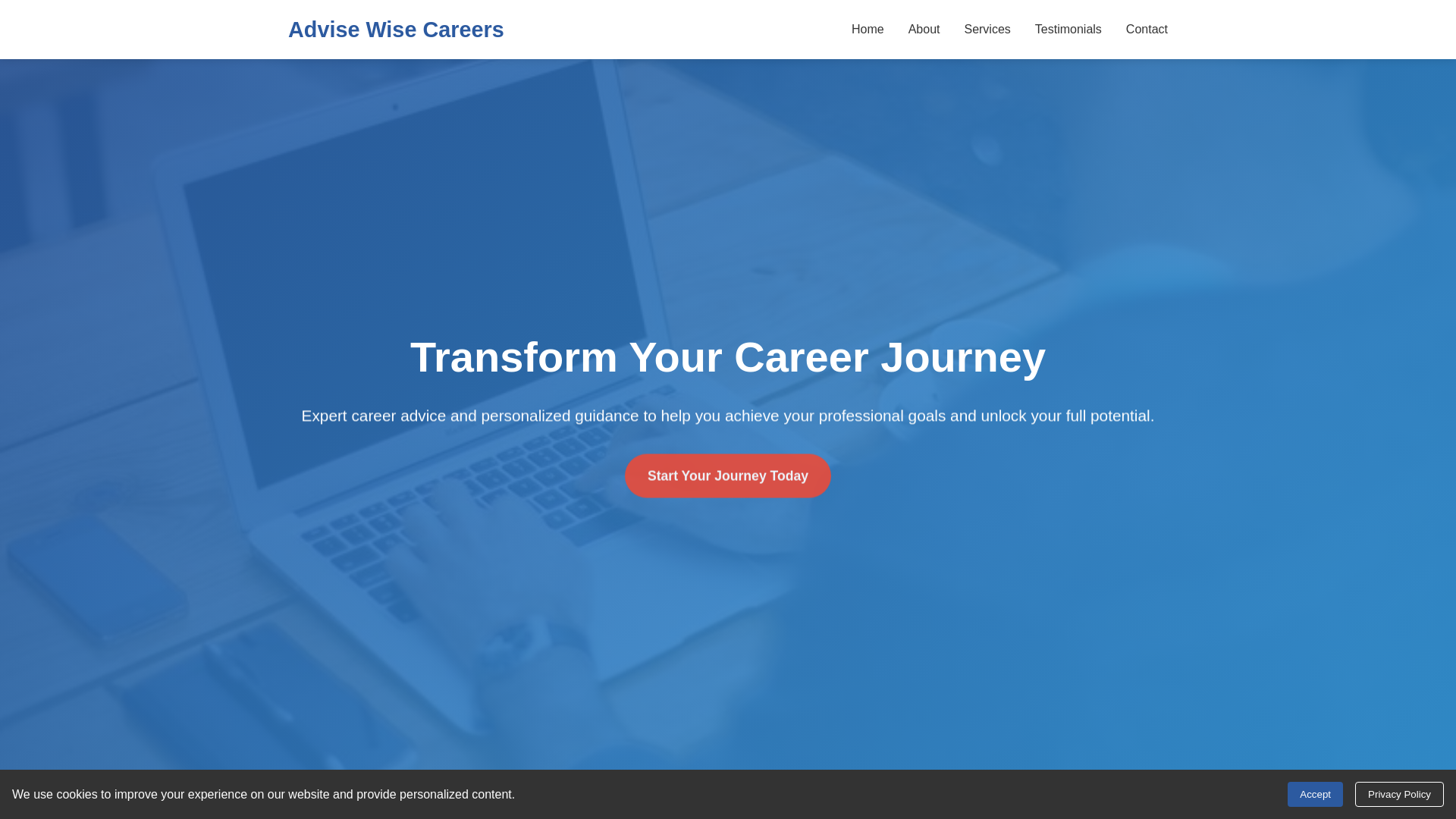 website screenshot of https://advisewisecareers.click/