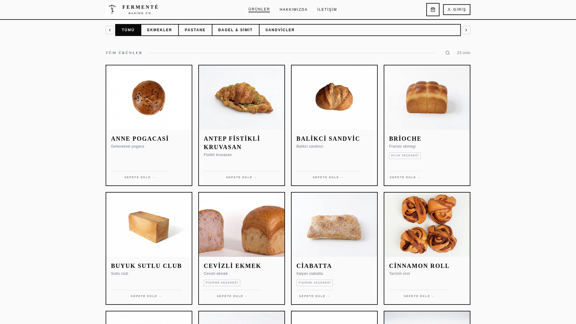 website screenshot of https://fermente.shop