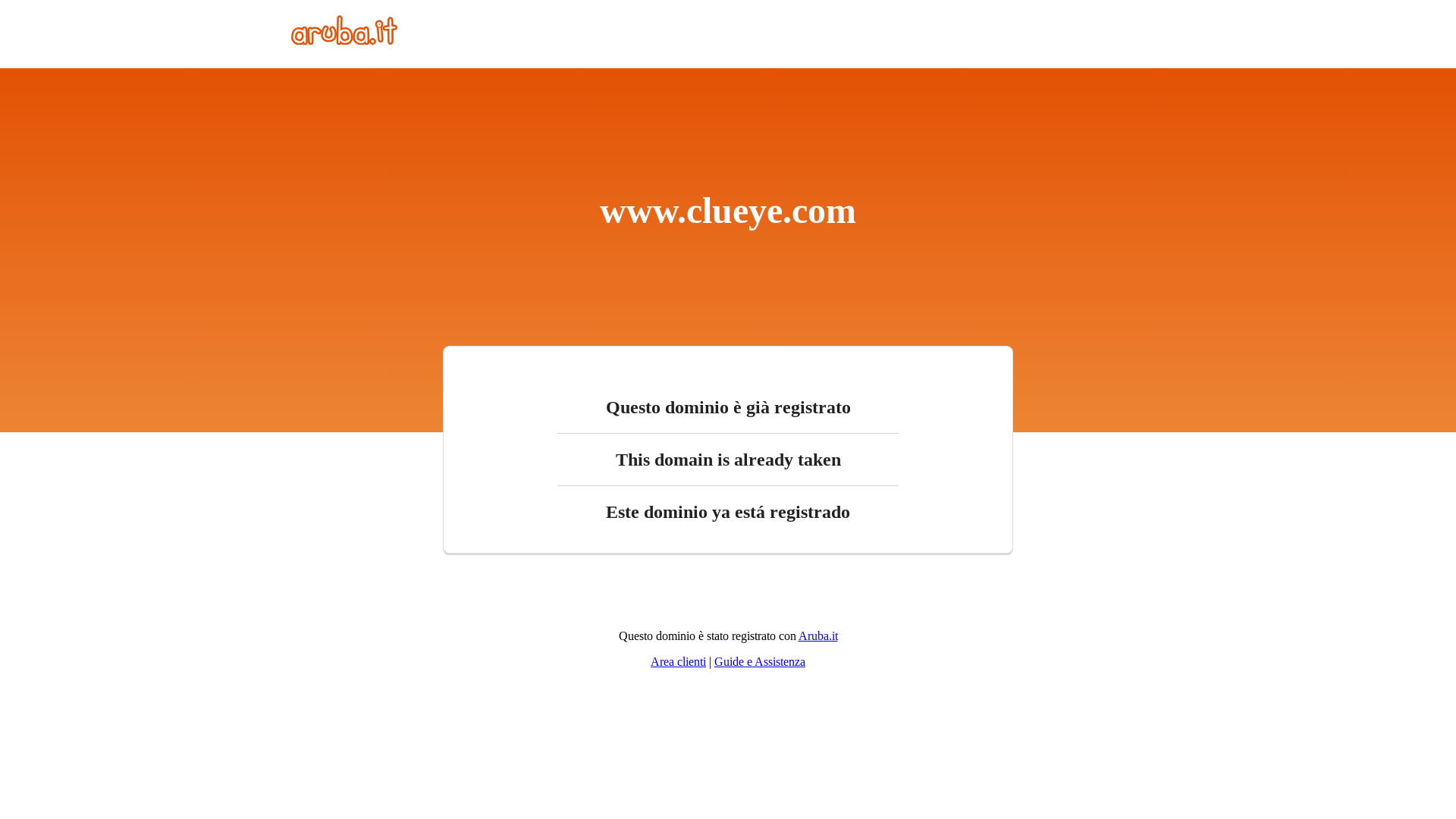 website screenshot of https://clueye.it/